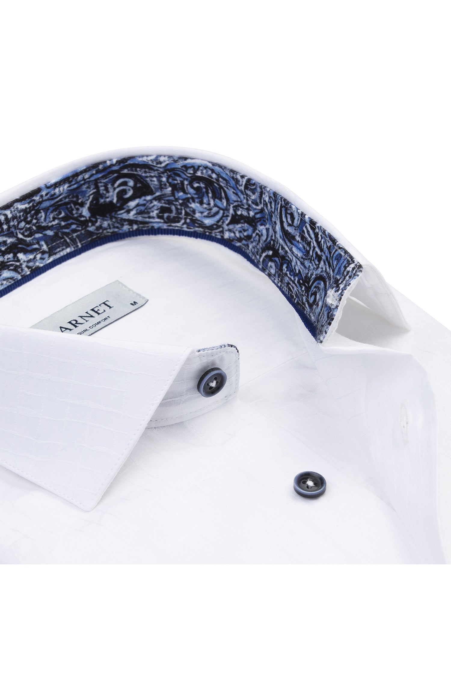 Shadow Paisley Trim Shirt