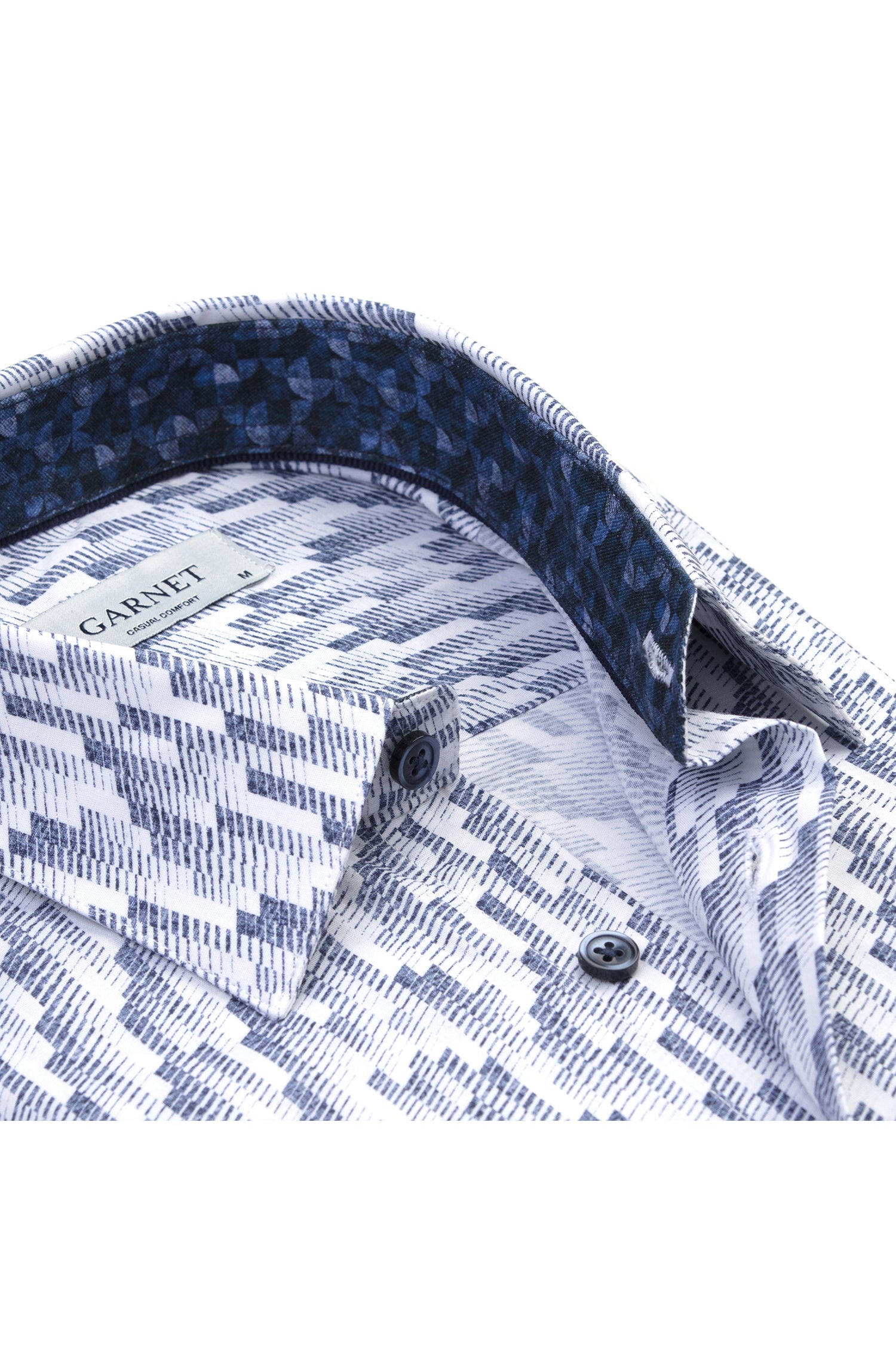 Stairline Print Stretch Shirt