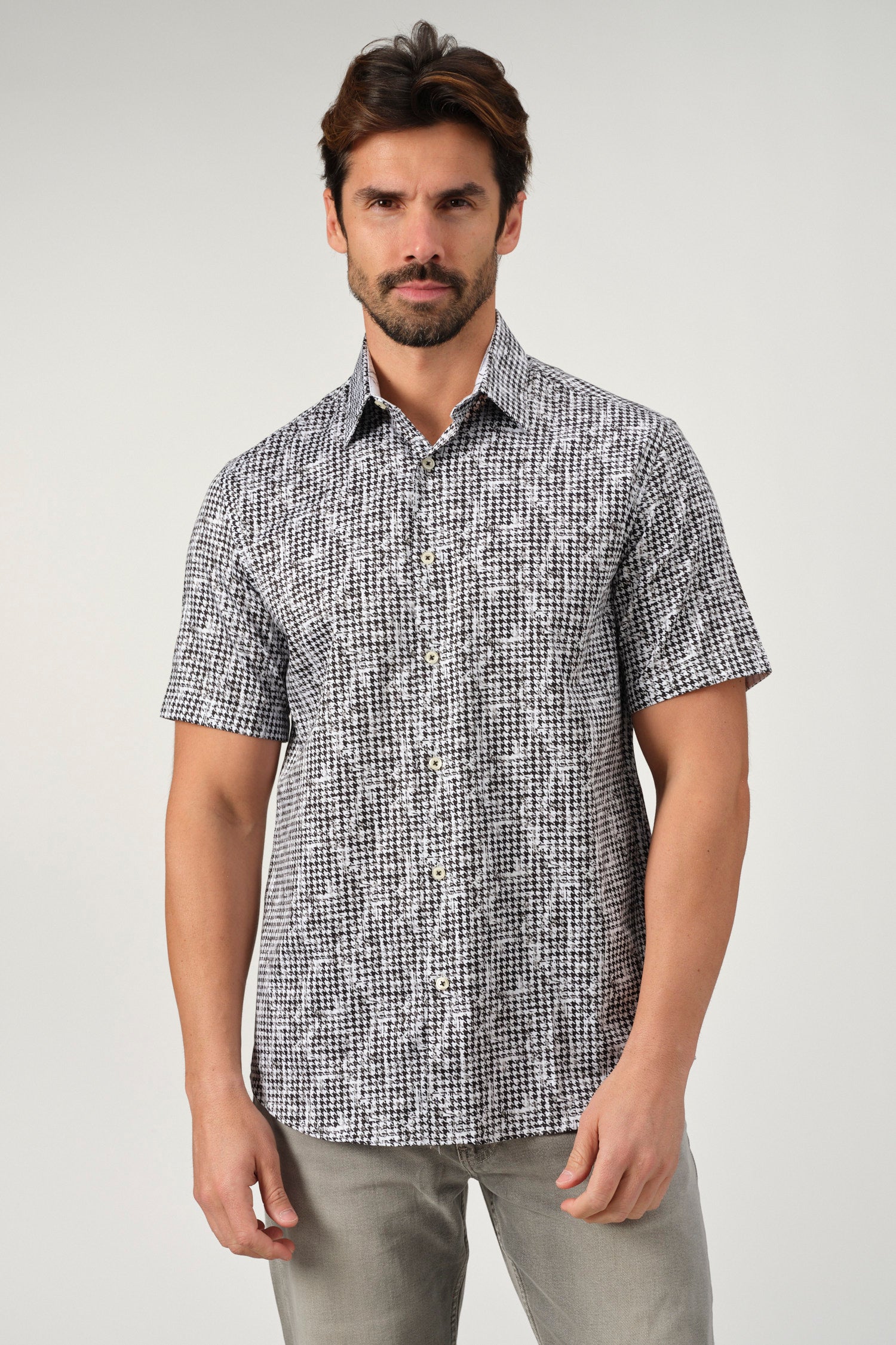houndstooth dress shirt Marble Houndstooth Shirt Black / M