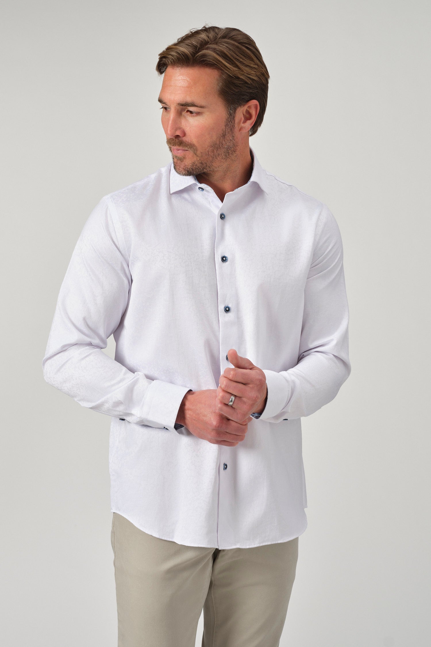Lace Accent Dress Shirt