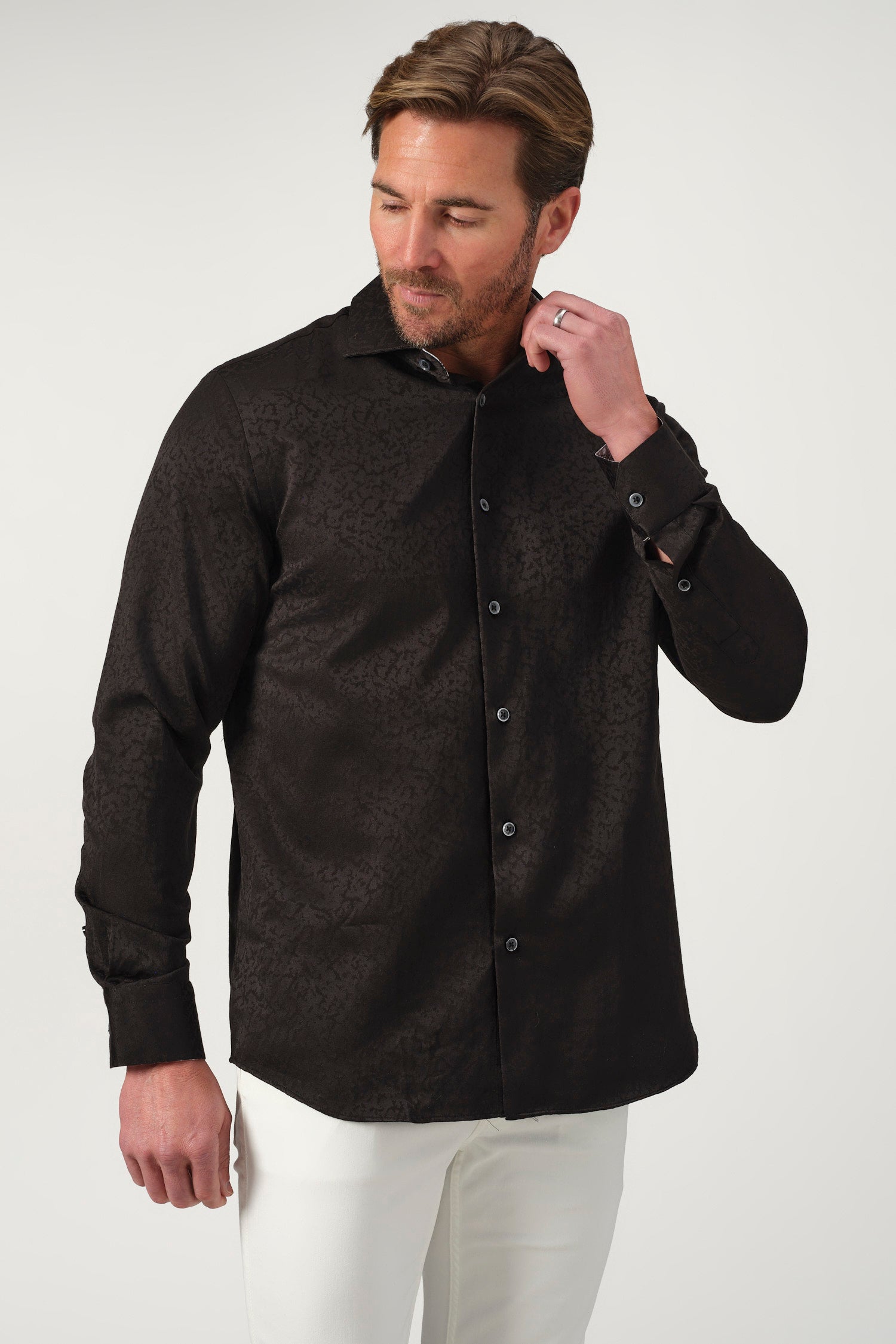 Lace Accent Dress Shirt