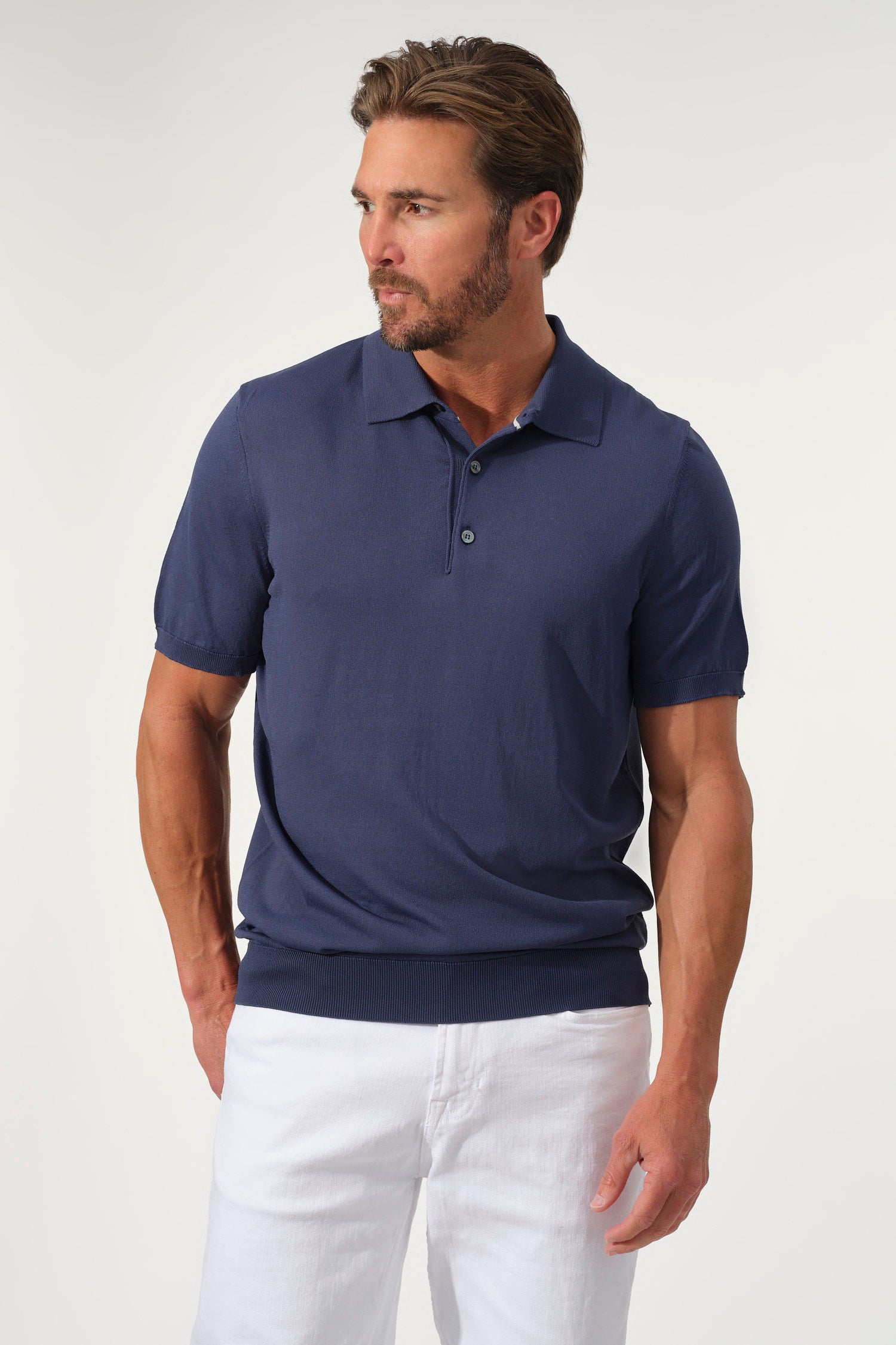 Lightweight Knit Polo Shirt