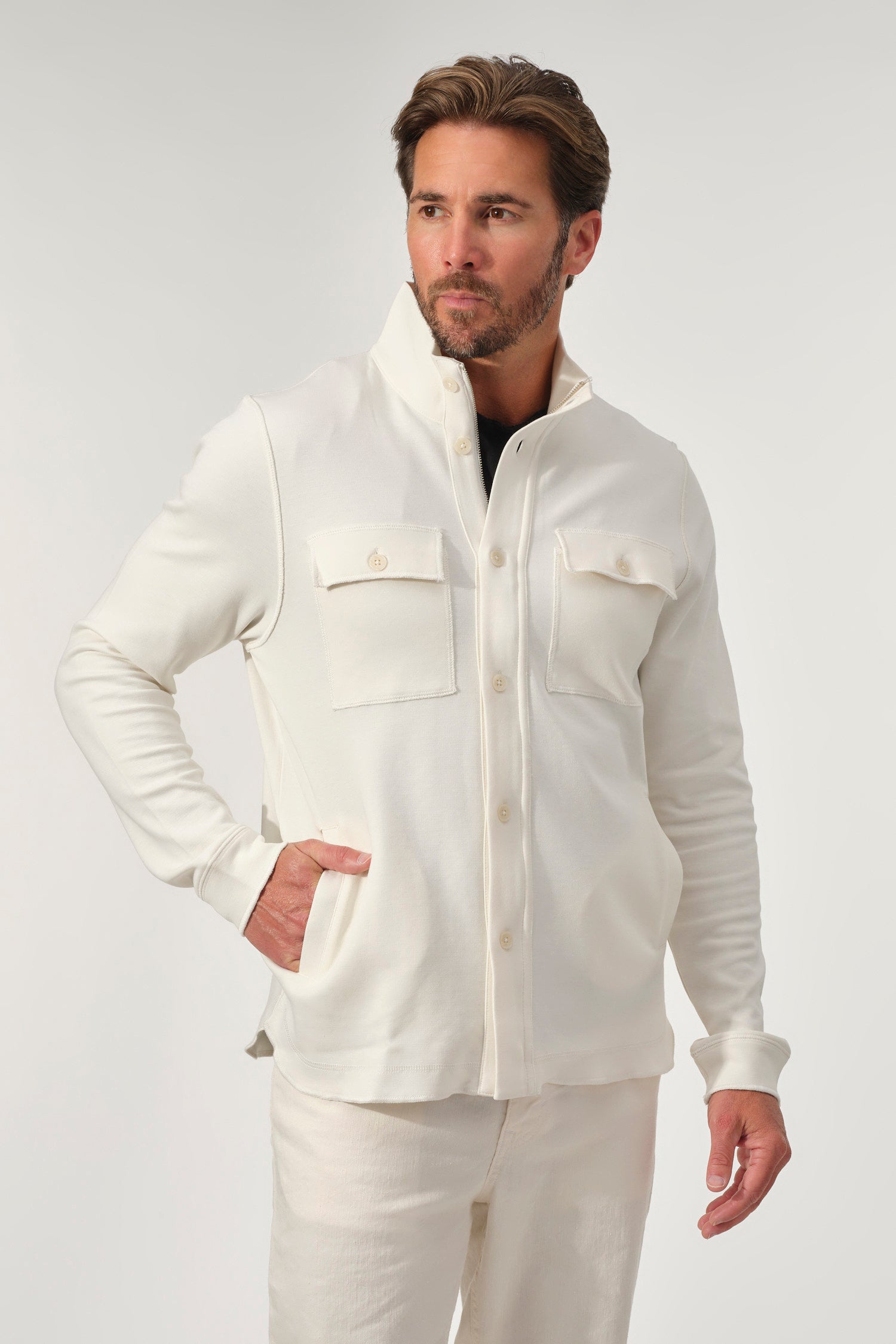 Ivory Utility Soft Jacket