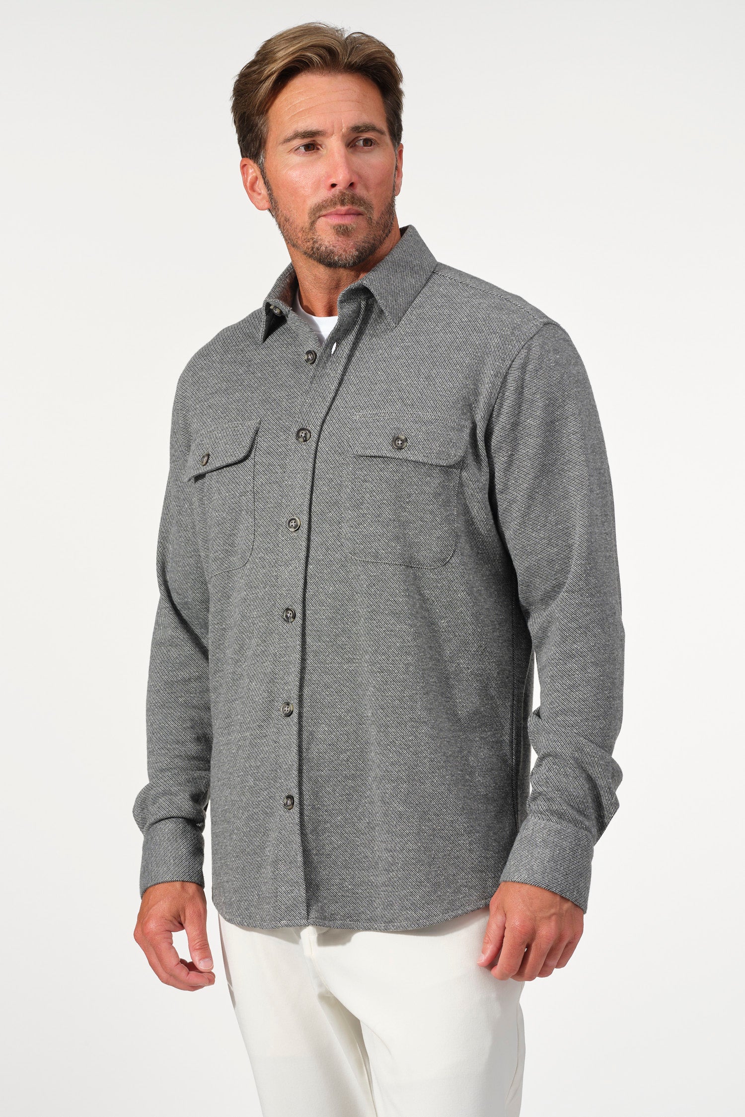 Herringbone Utility Overshirt