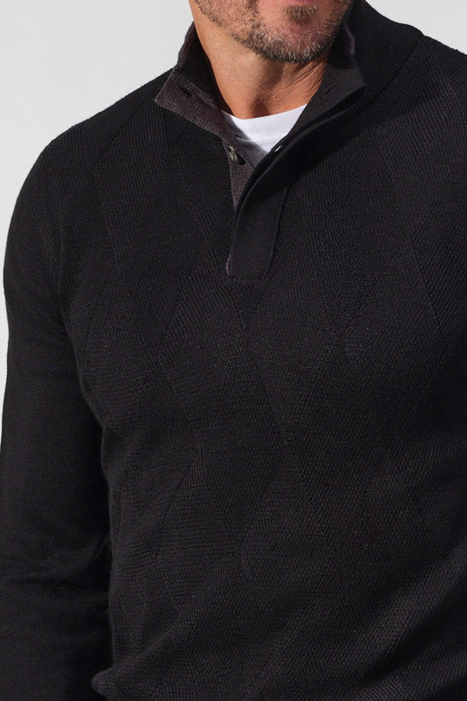 Saddle Stitch Button Pullover