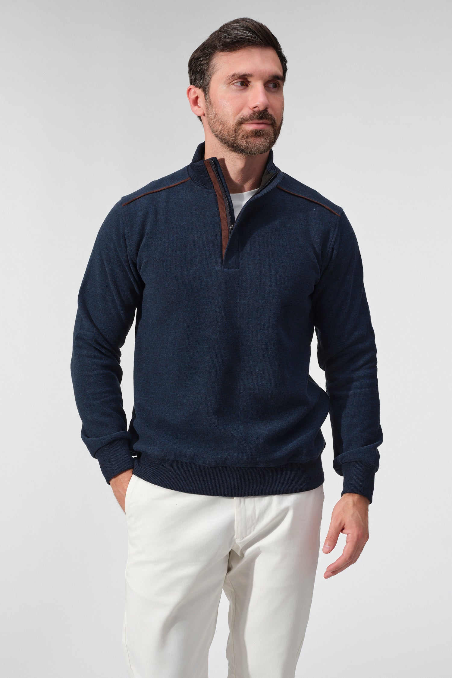 Quarter-Zip Knit Pullover