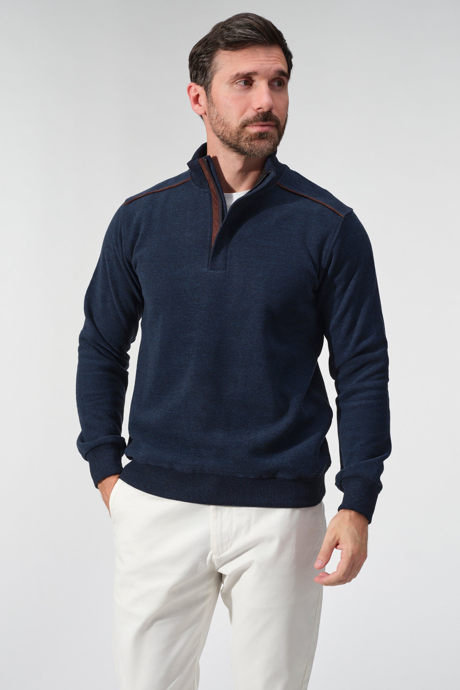 Quarter-Zip Knit Pullover
