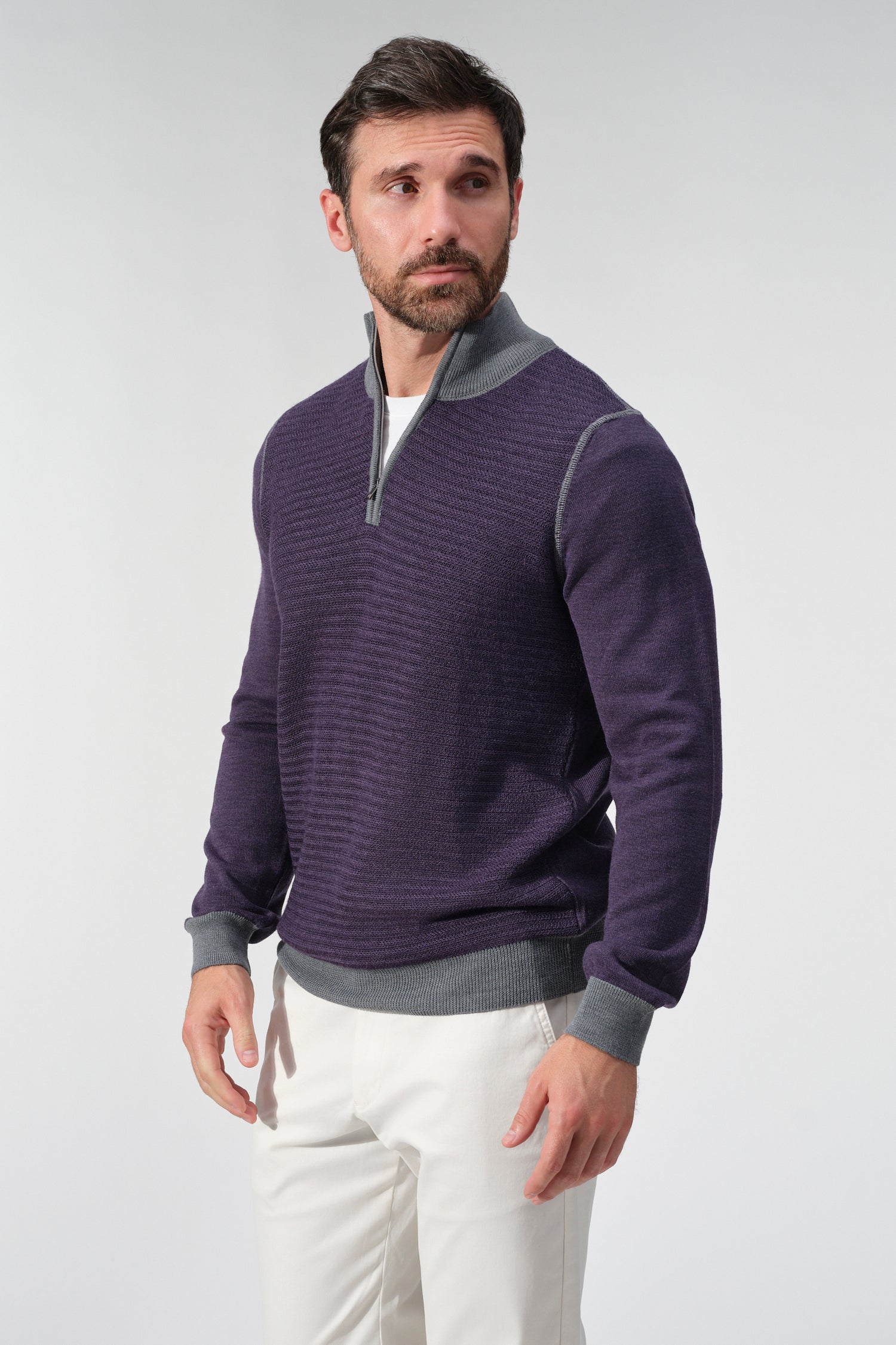 Lucca Textured Half-Zip