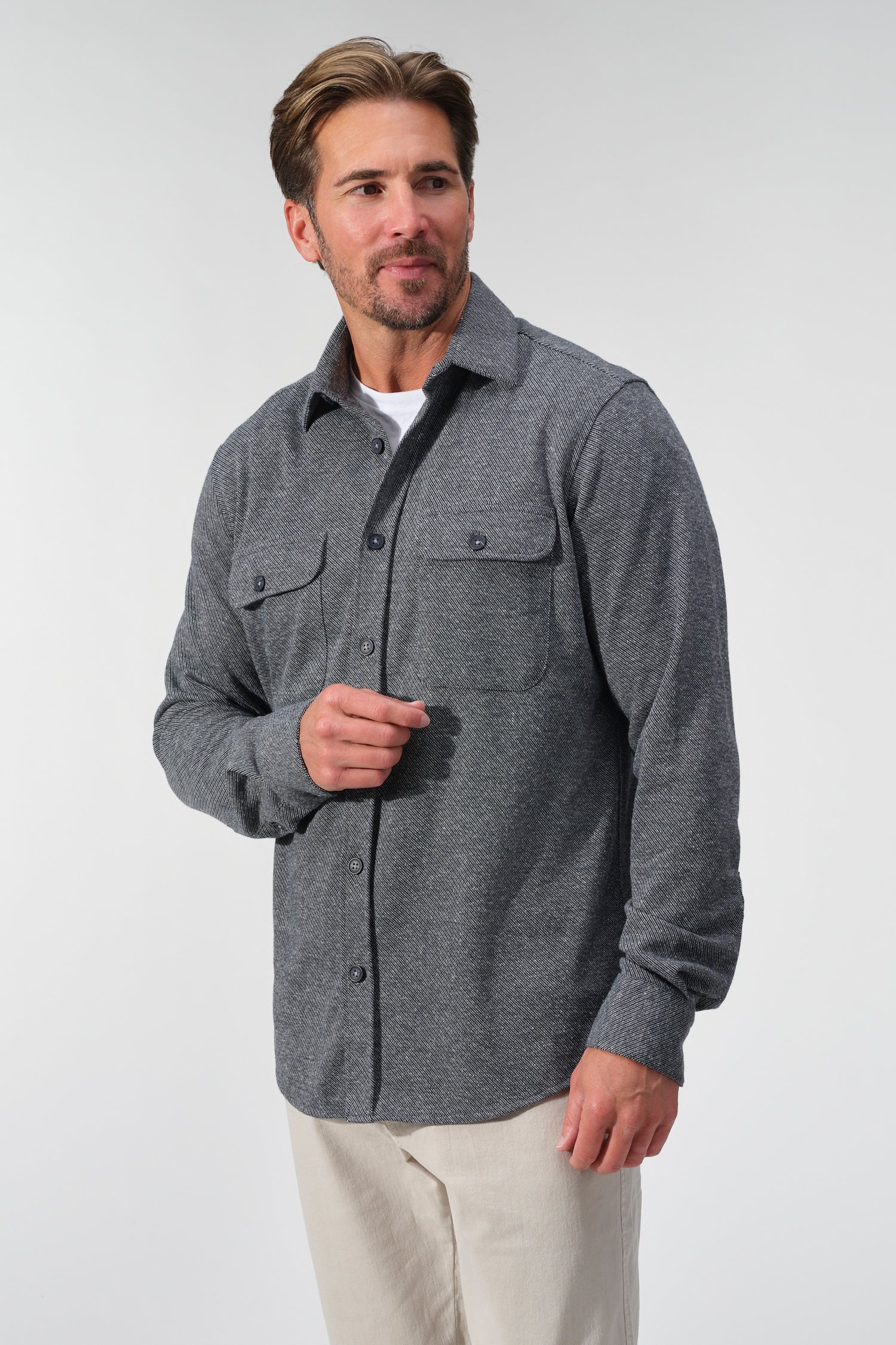 Herringbone Utility Overshirt