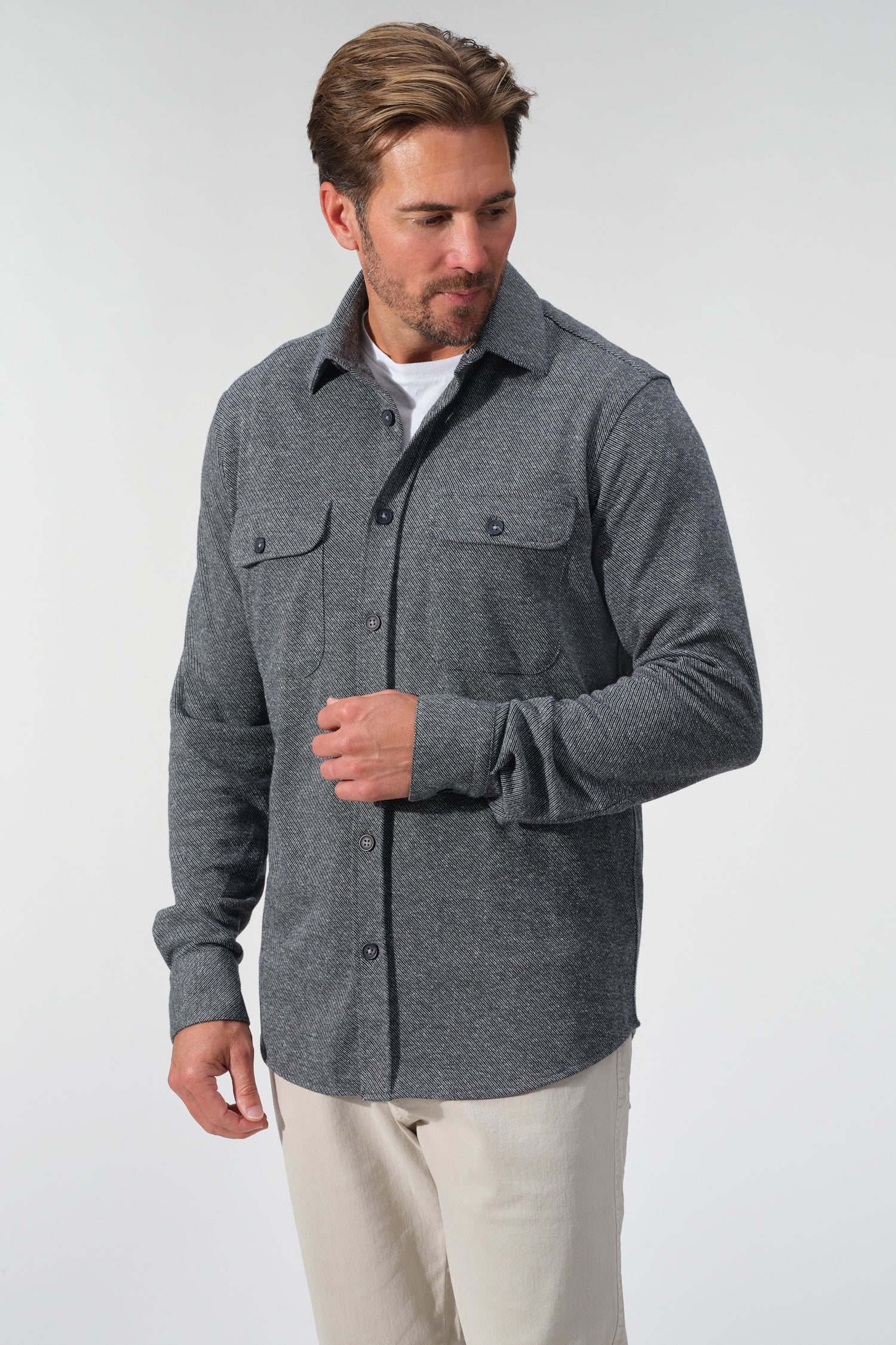 Herringbone Utility Overshirt