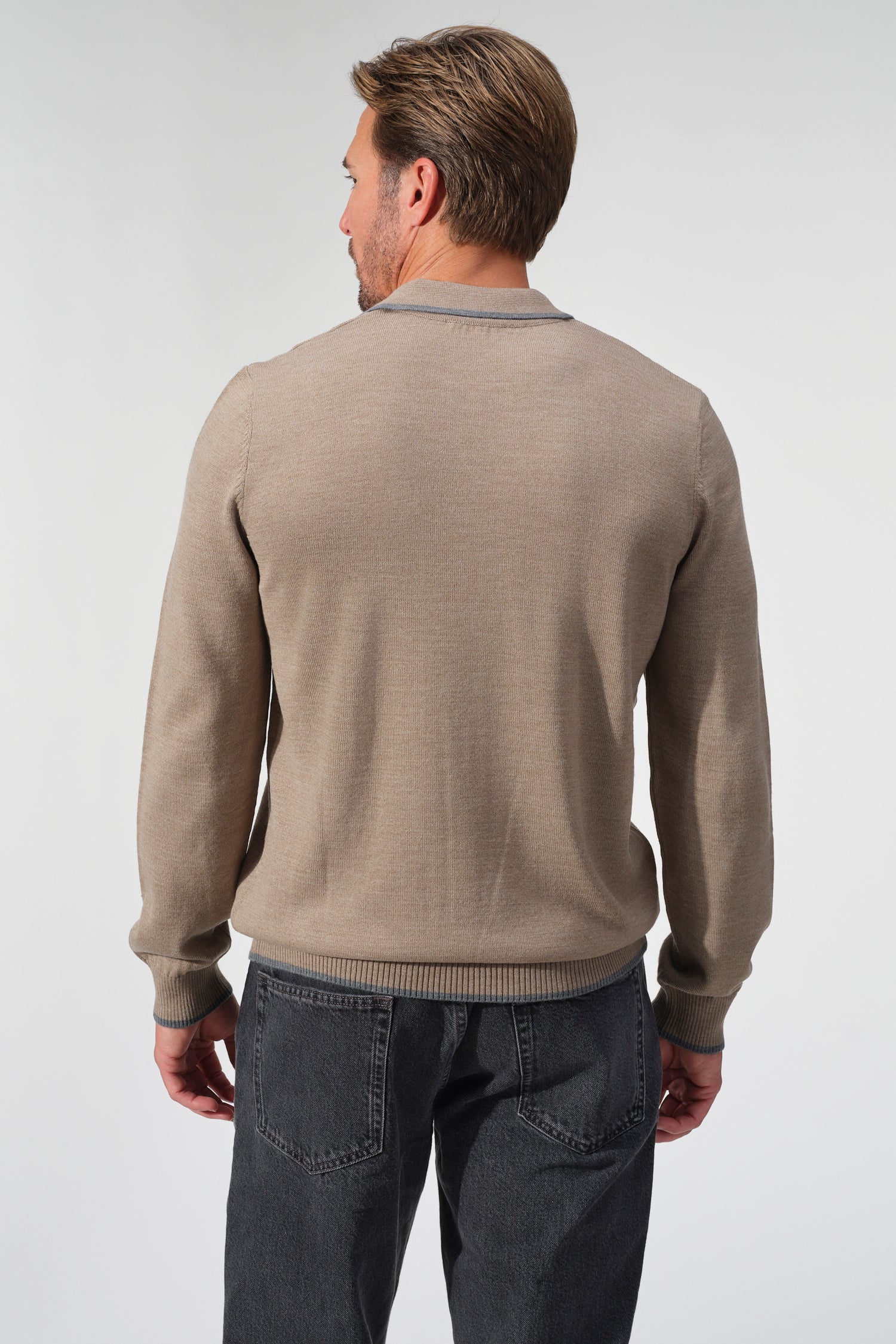 Amalfi Polo Sweater in Beige