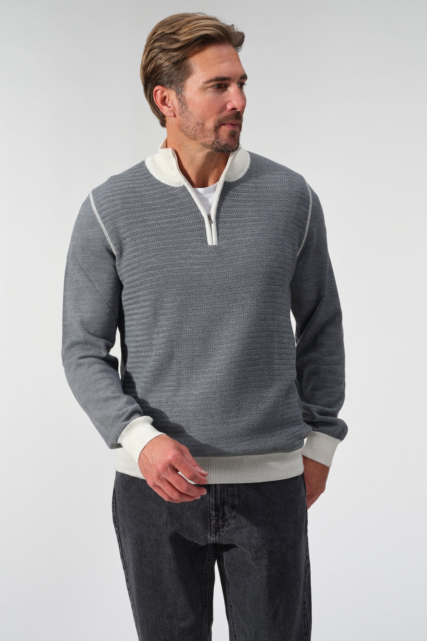 Lucca Textured Half-Zip
