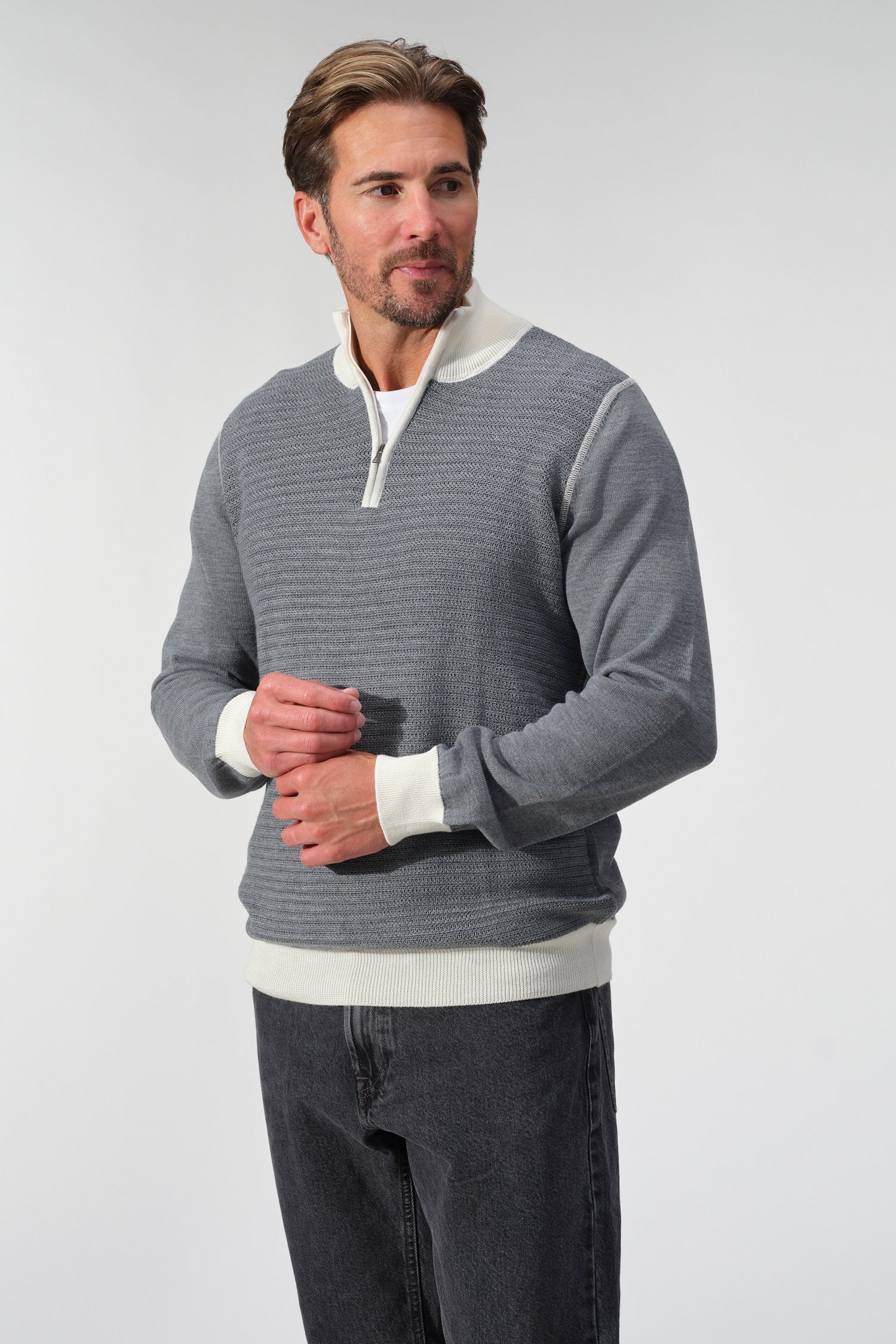 Lucca Textured Half-Zip