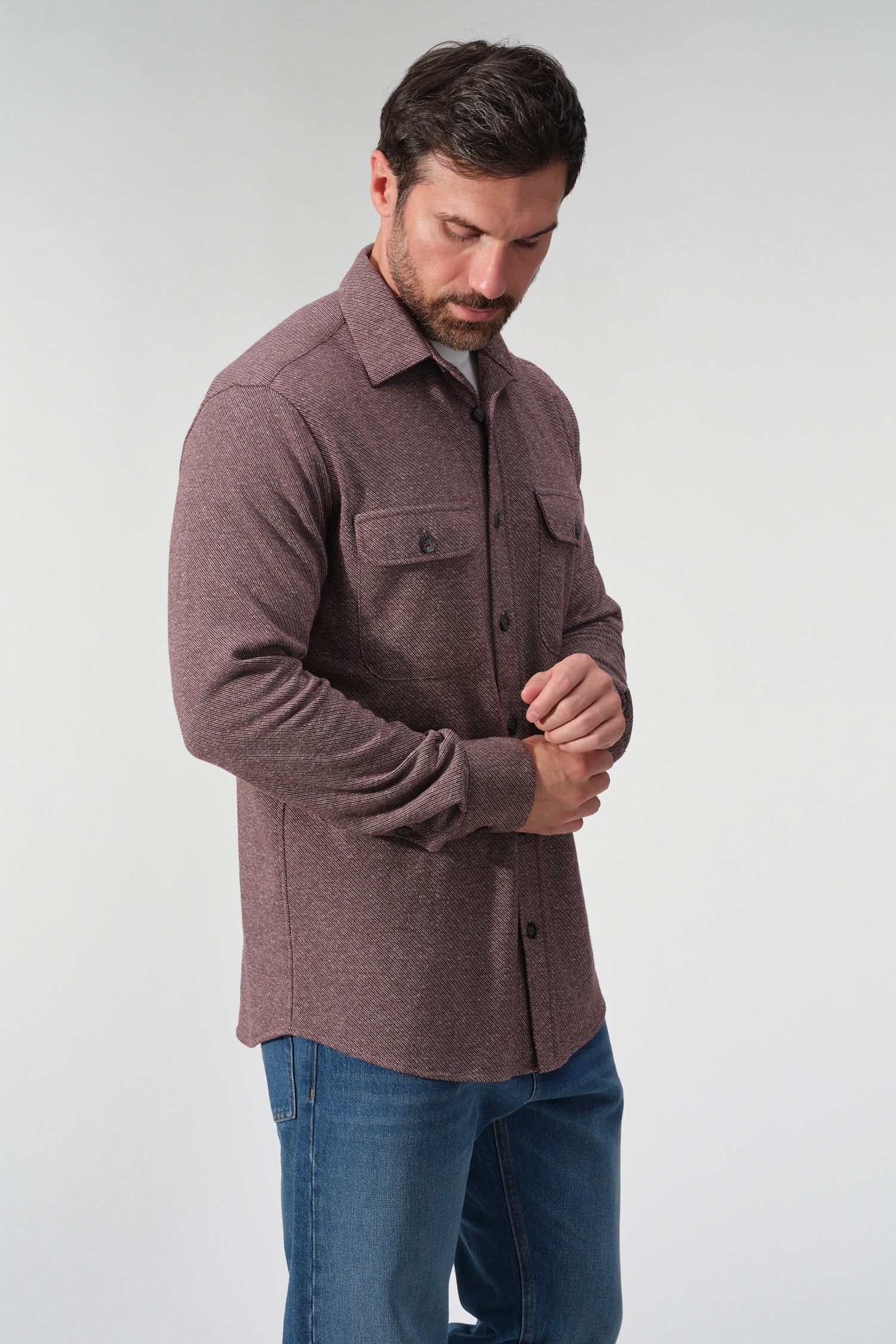 Herringbone Utility Overshirt