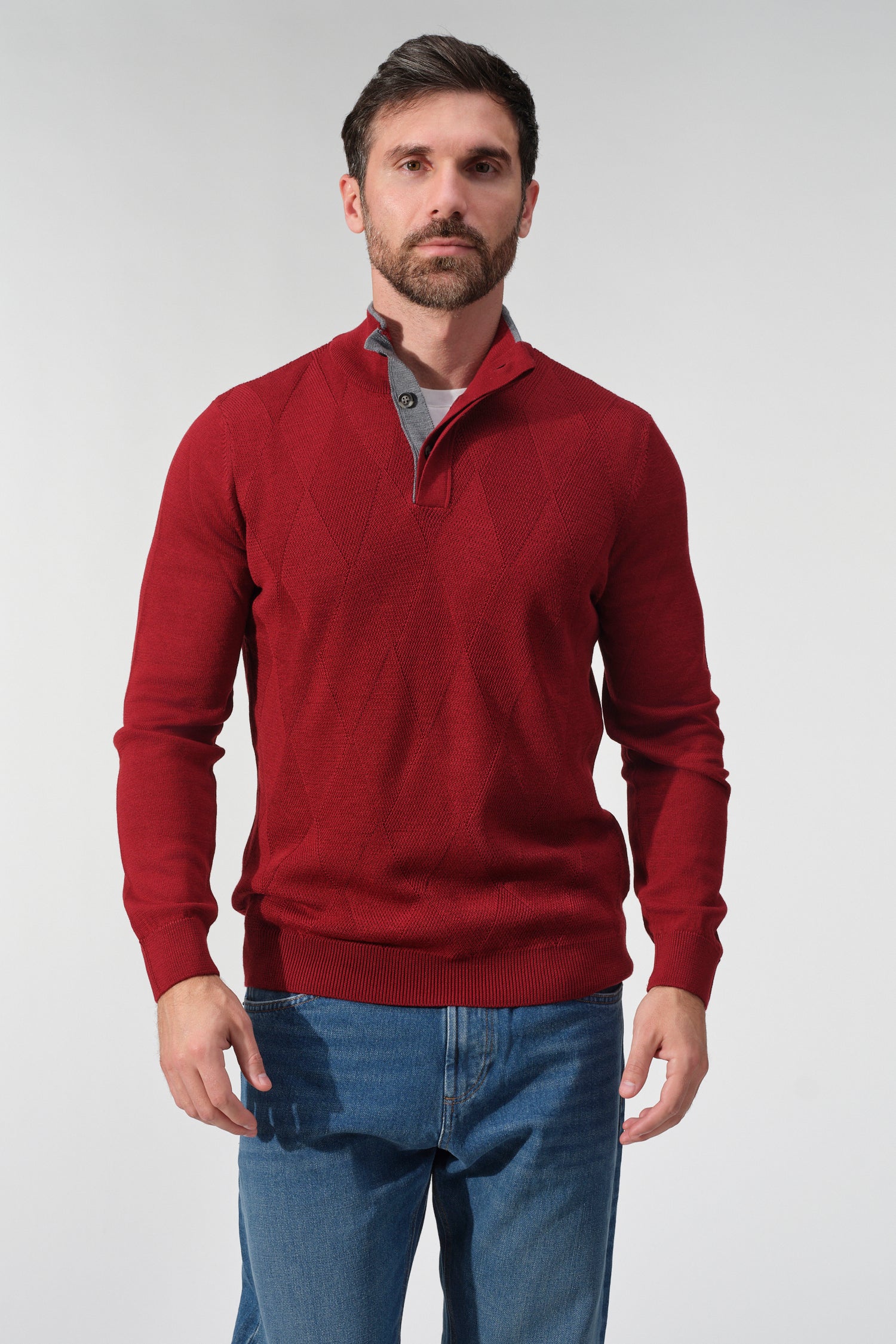 Saddle Stitch Button Pullover