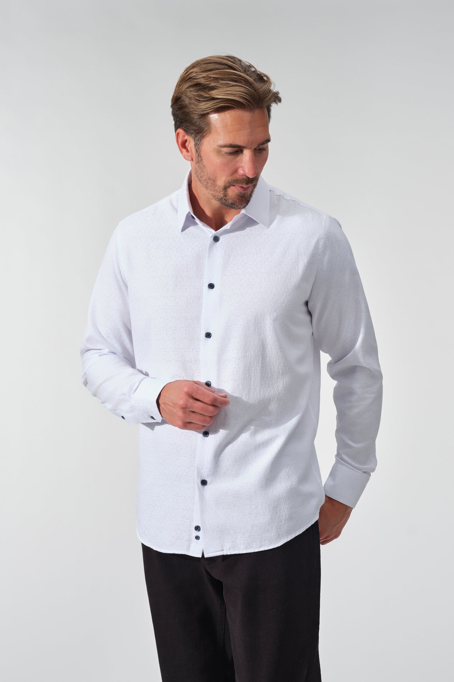 White Jacquard Shirt