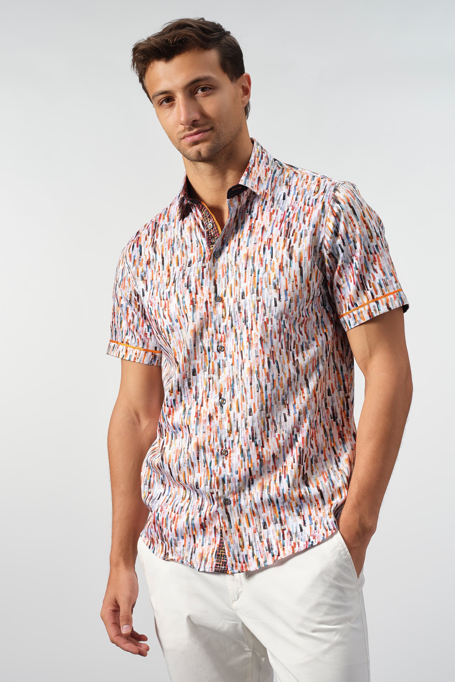 Vibrant Mosaic Cotton Shirt