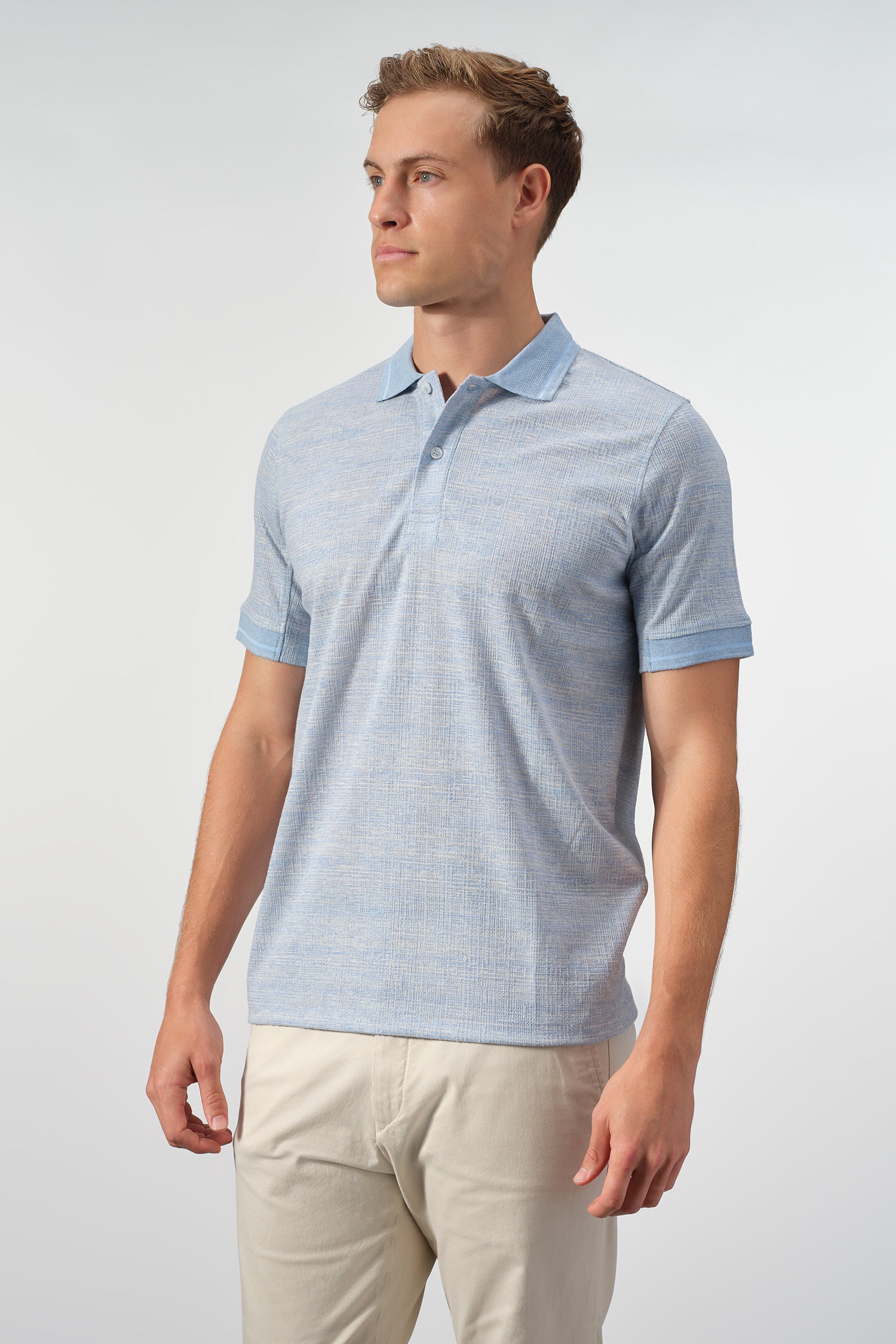 The Textured Linen-Blend Polo