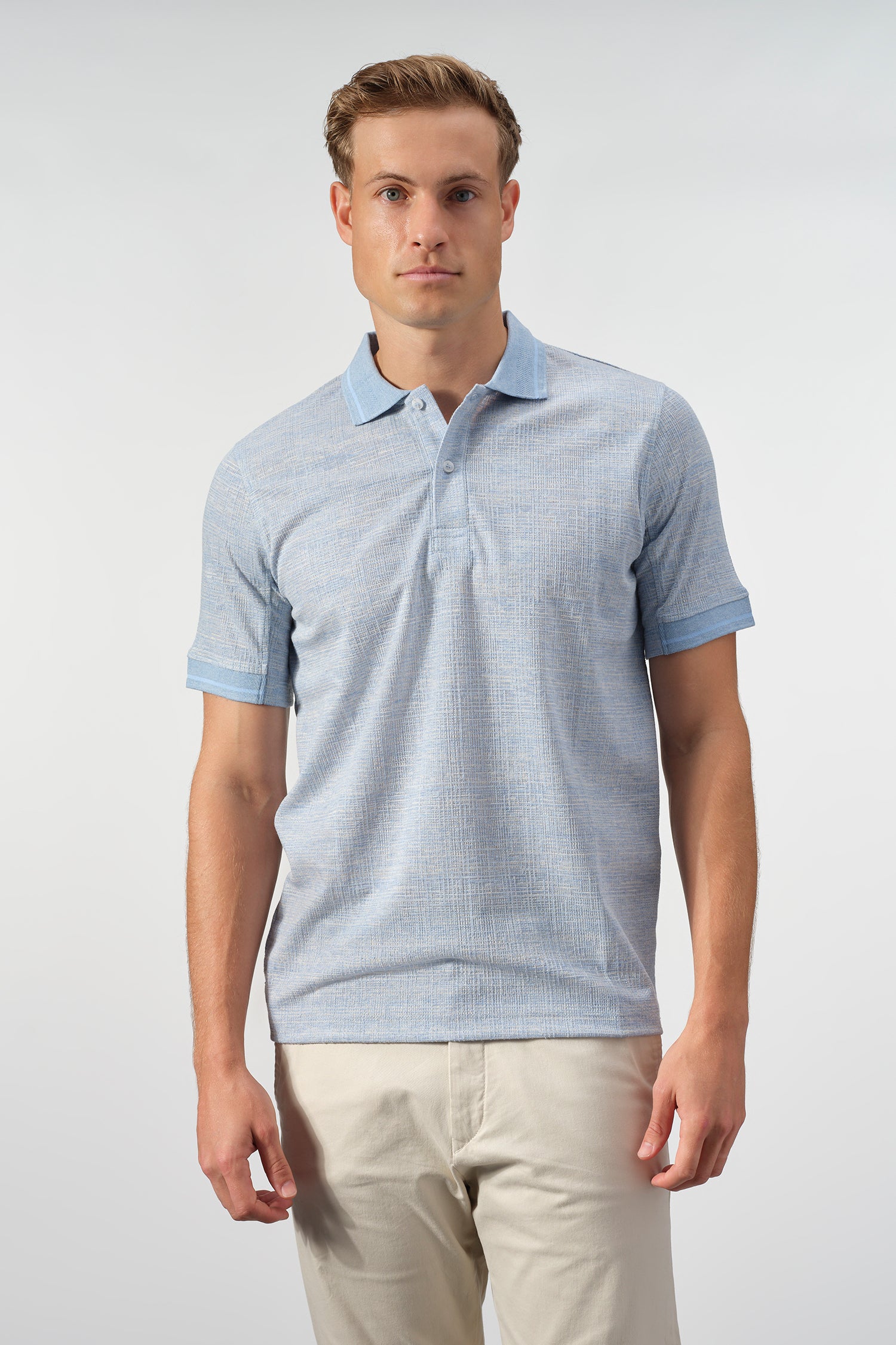 The Textured Linen-Blend Polo