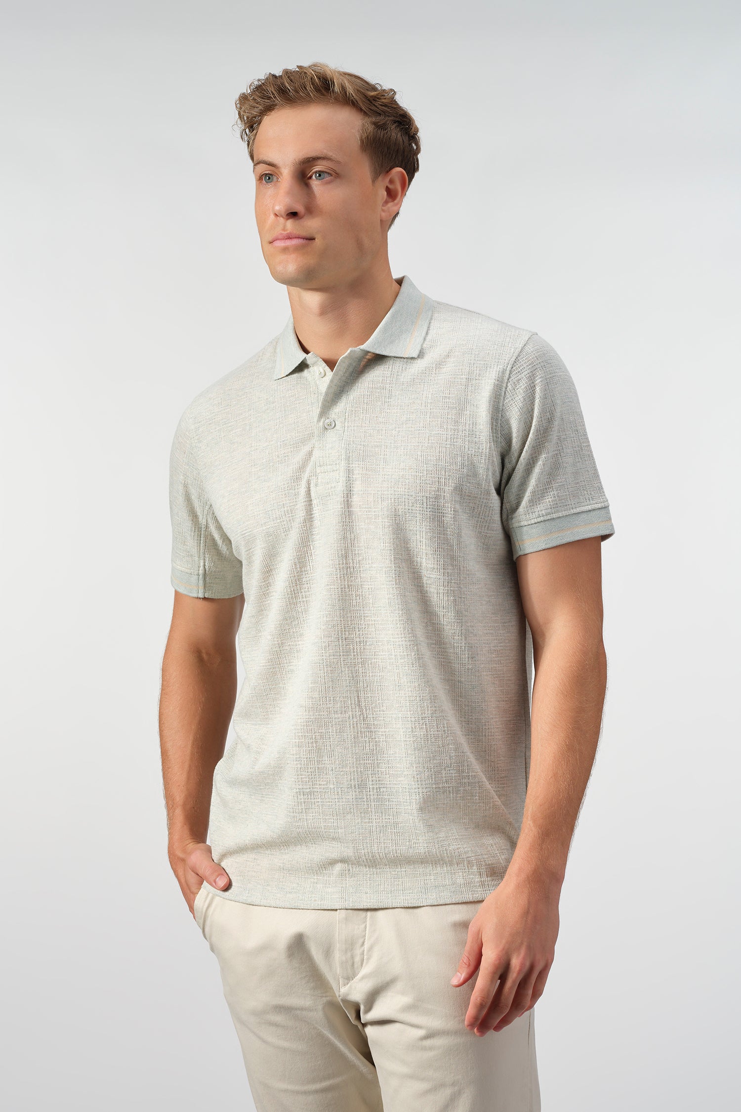 The Textured Linen-Blend Polo