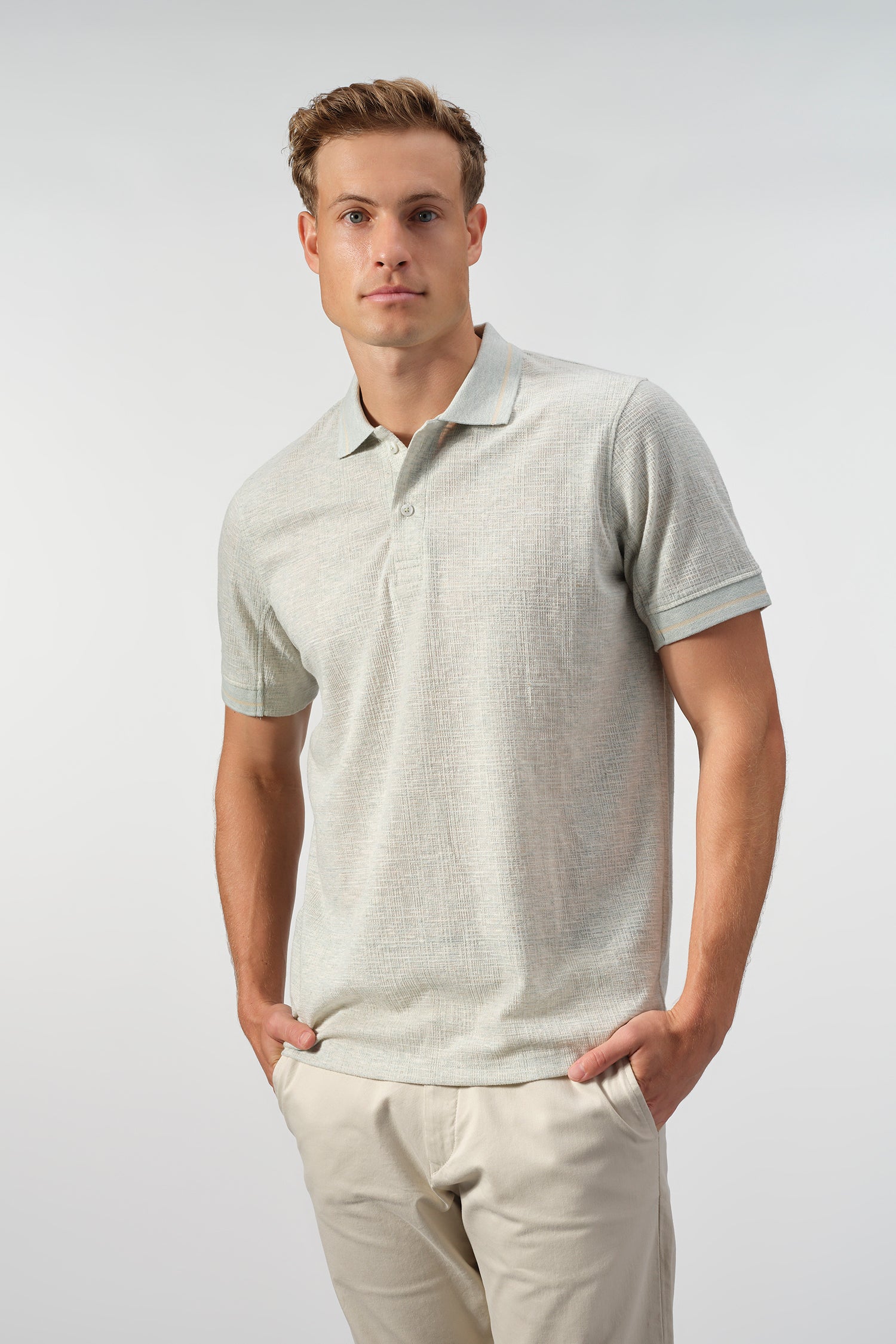 The Textured Linen-Blend Polo