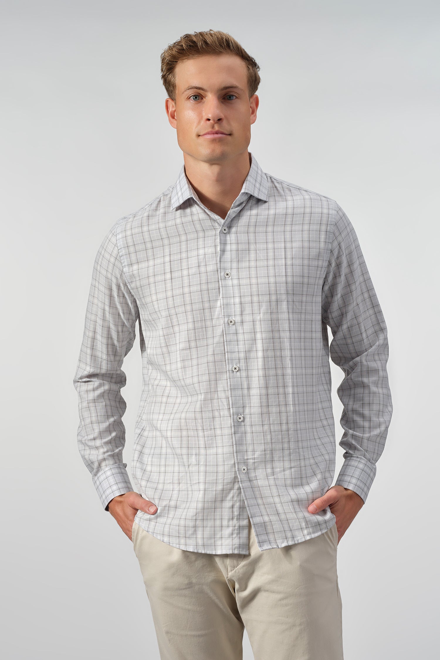 Luce Soft Check Tencel Shirt