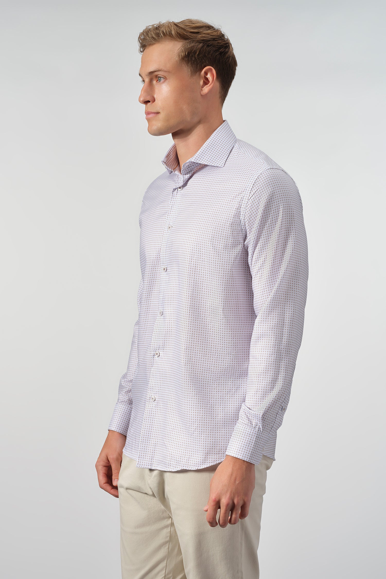 Velluto Micro-Pattern Lyocell Shirt