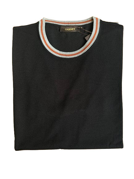 Contrast Trim Knit Tee