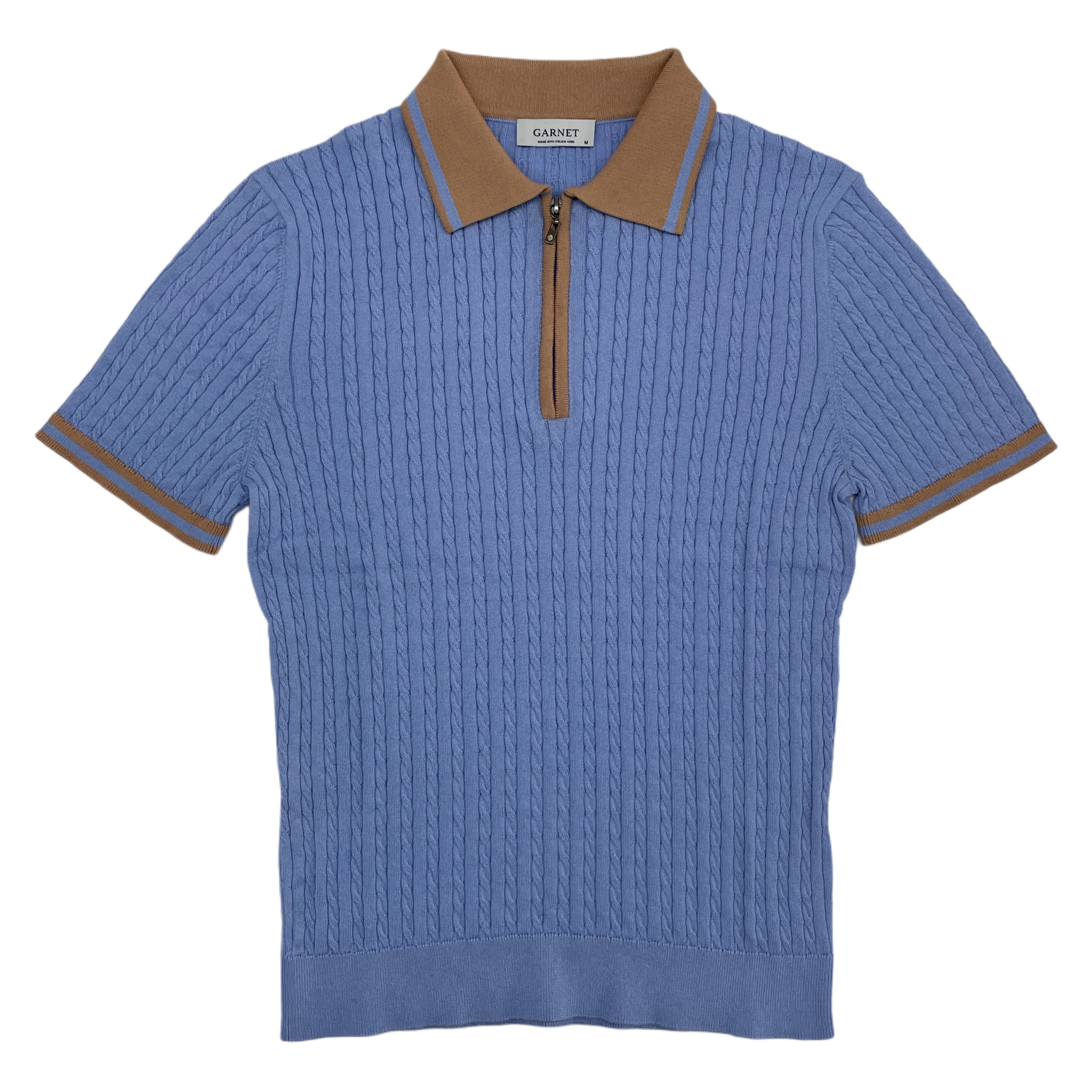 Heritage Cable Zip Polo Sweater