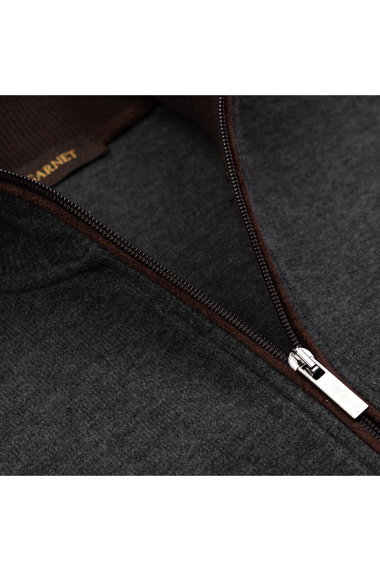 Garnet Men's Two Tone Knit Soft Zip Jacket Pullover 2426001