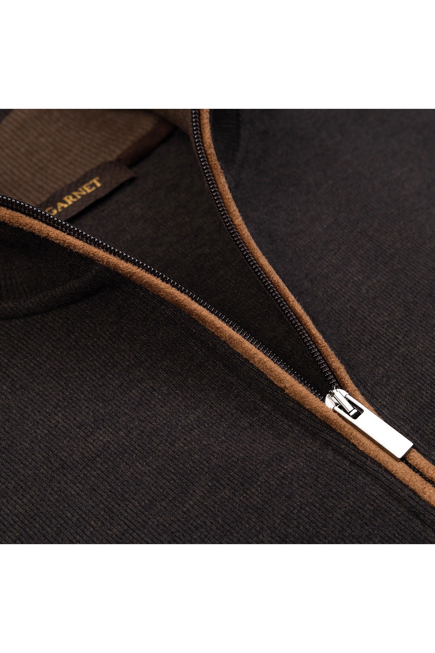 Garnet Men's Two Tone Knit Soft Zip Jacket Pullover 2426001