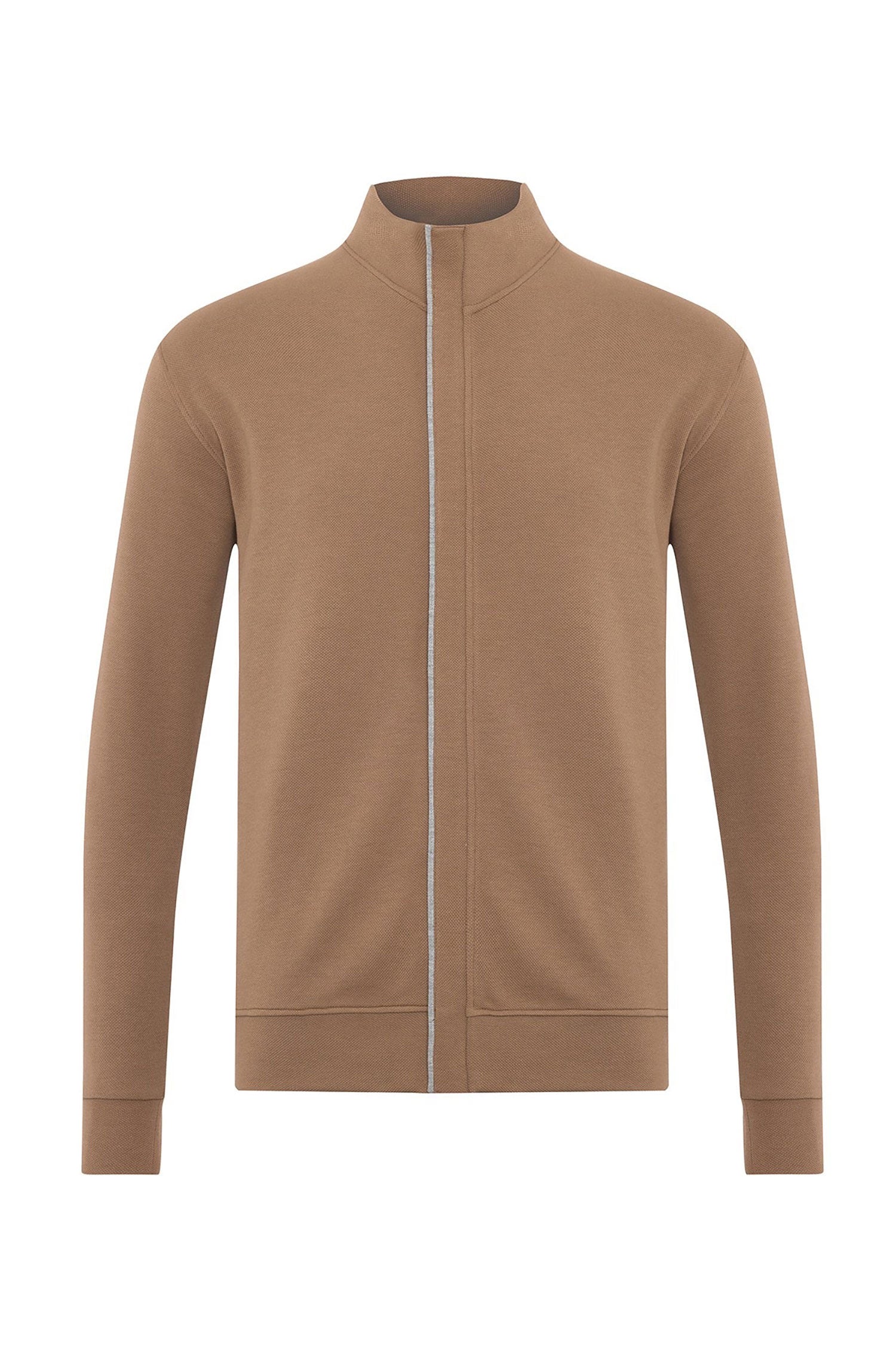 Garnet Men's Two Tone Soft Touch Full Zip-Up Jacket Pullover 2426004