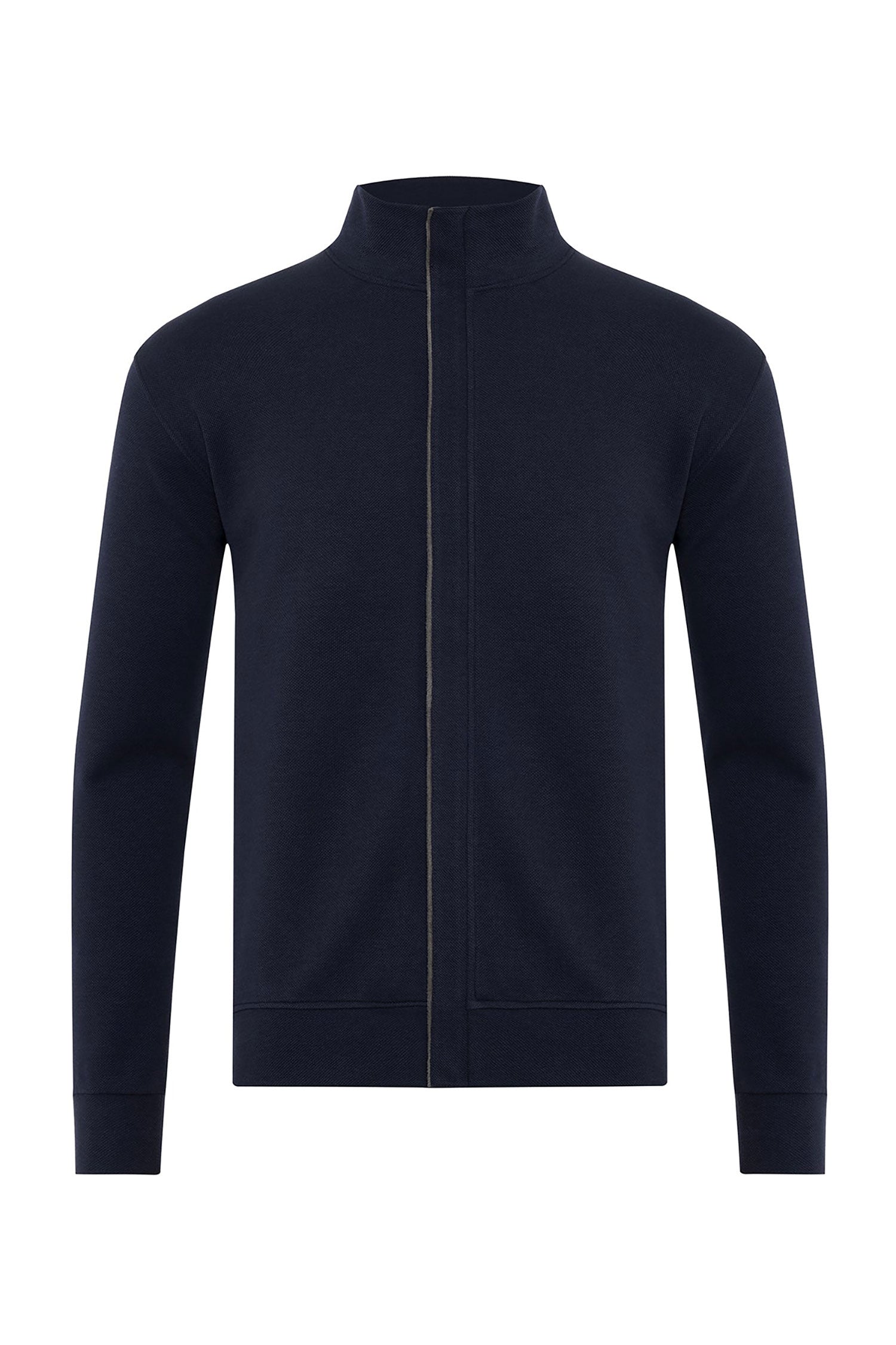 Garnet Men's Two Tone Soft Touch Full Zip-Up Jacket Pullover 2426004