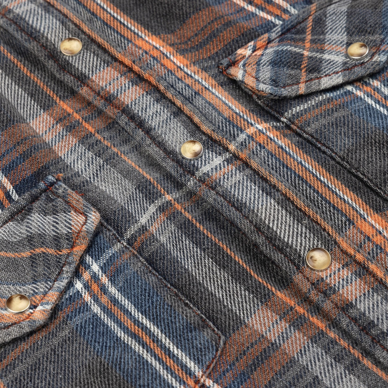 Rust Checkered Denim Shirt