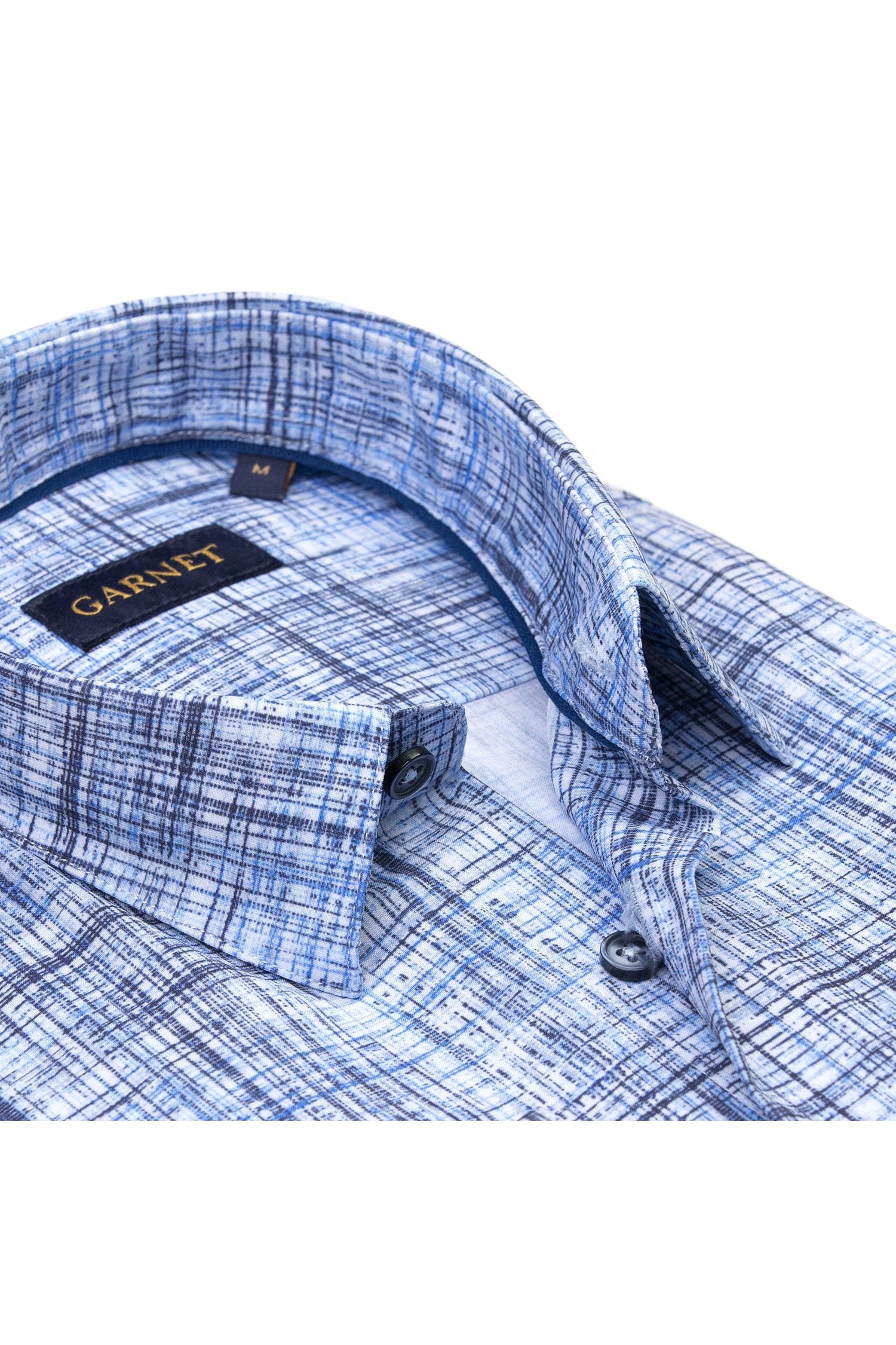 Garnet Men's Performance Crosshatch Printed long Sleeve Shirt 2421015