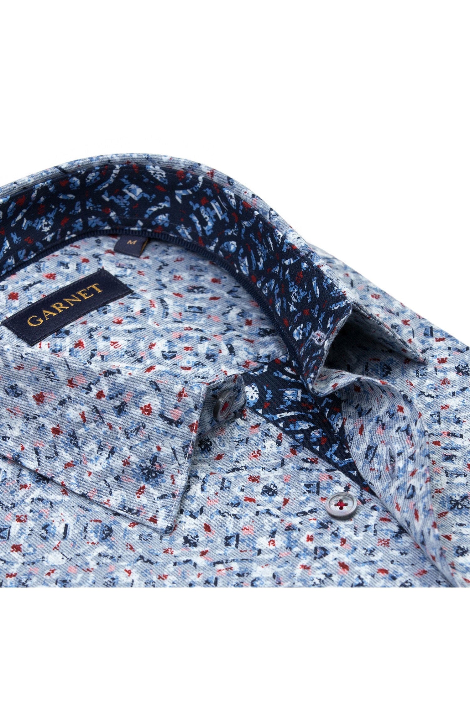 Garnet Men's Printed Geometric Long Sleeve Printed Shirt 2421084