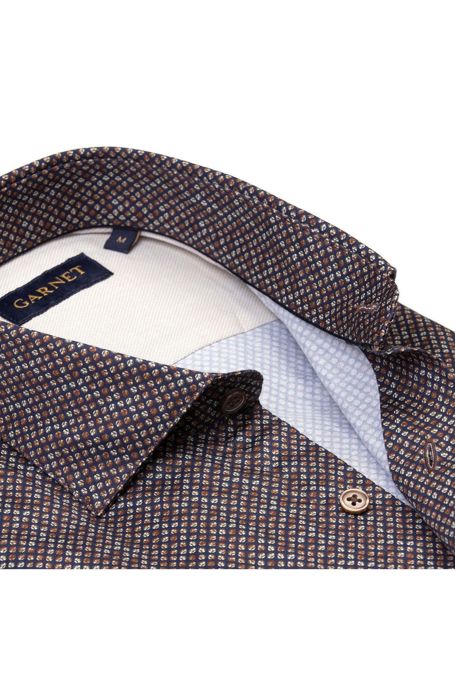 Garnet men's Mosaic Printed Geometric Long Sleeve Shirt 2421042