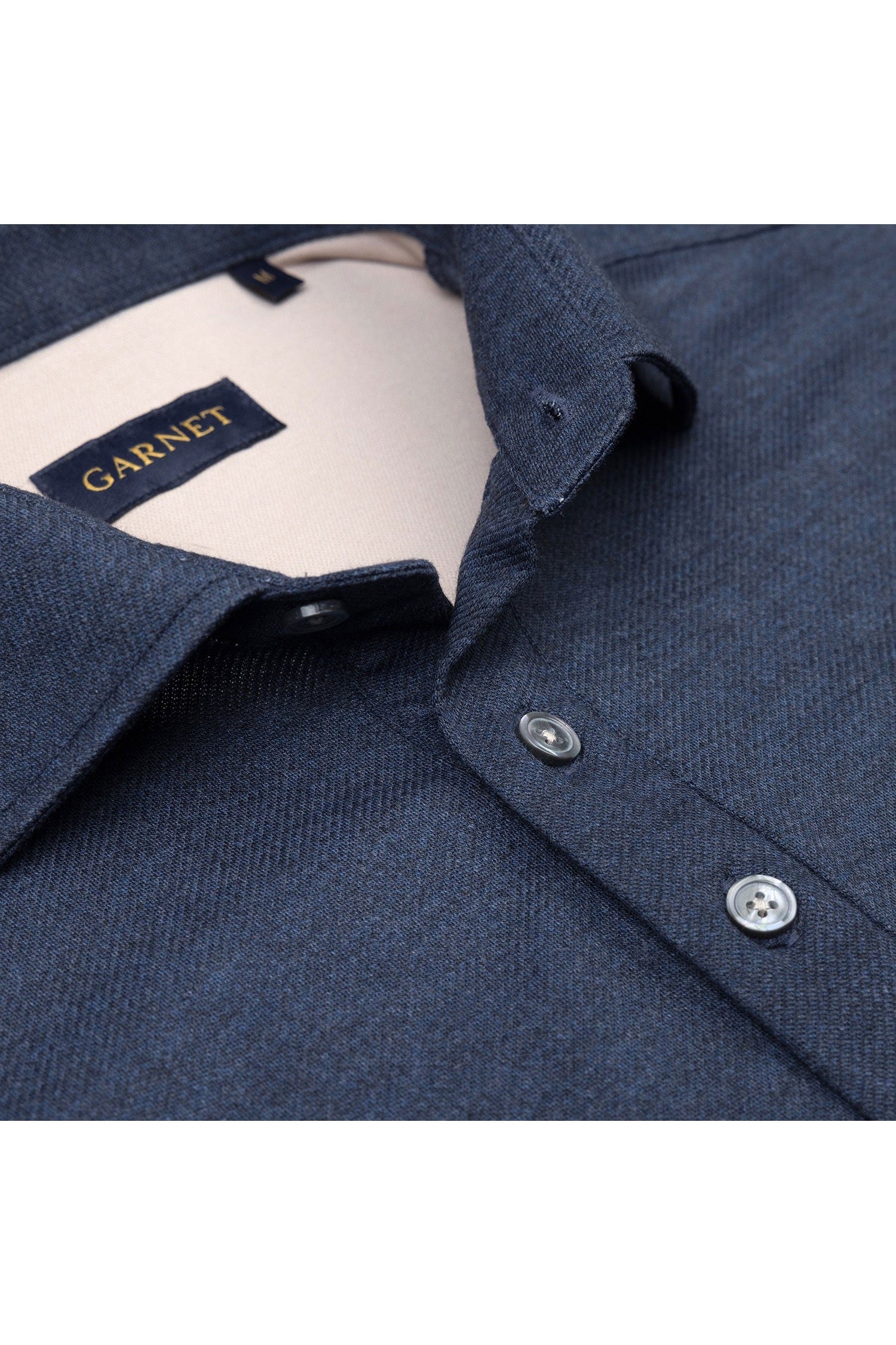 Garnet Men's Long Sleeve Knit Polo Shirt 2421040 Navy