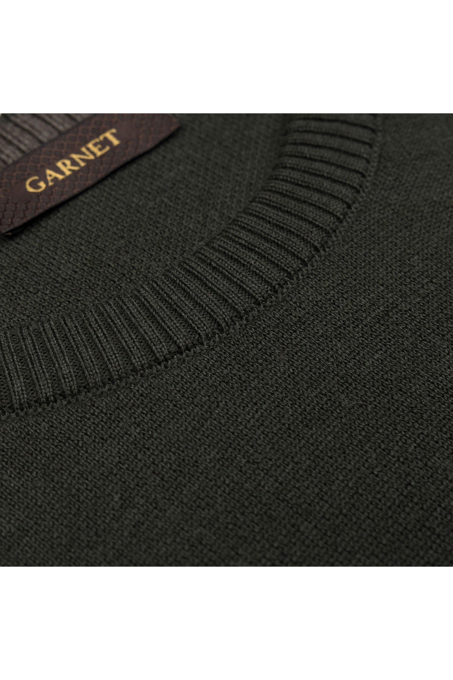 Garnet Men's Wool Crew Neck Knitted Long Sleeve Sweater 2422007