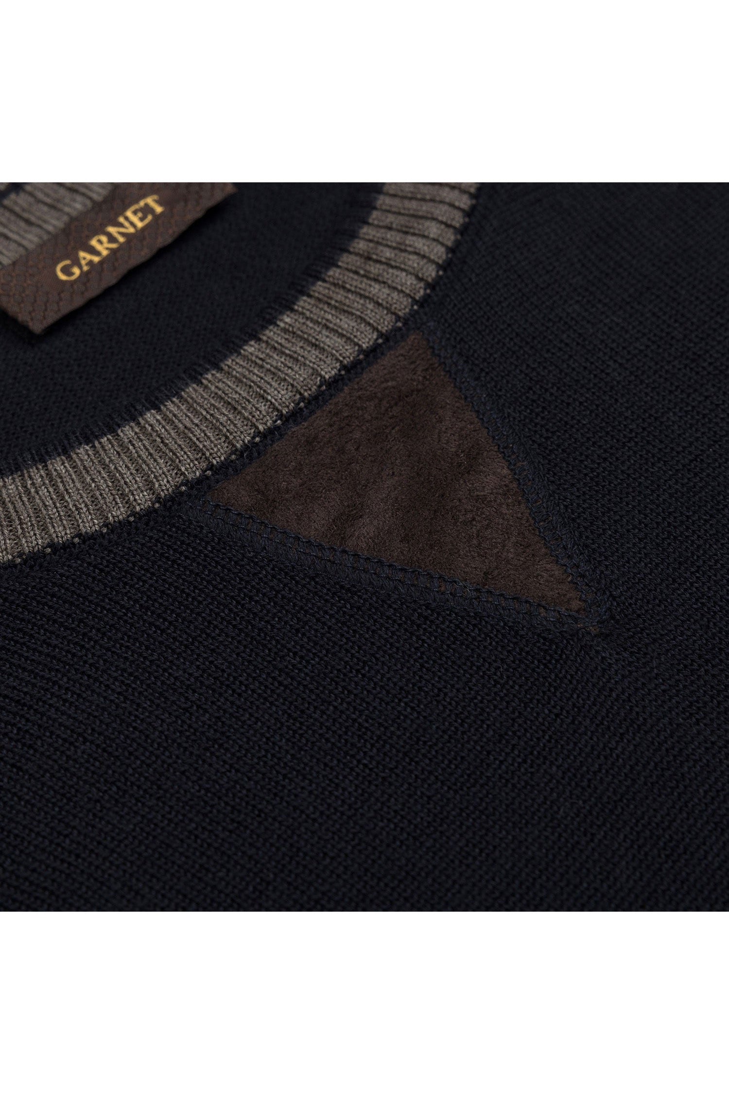 Garnet Men's Crew Neck Wool Long Sleeve Sweater 2422009