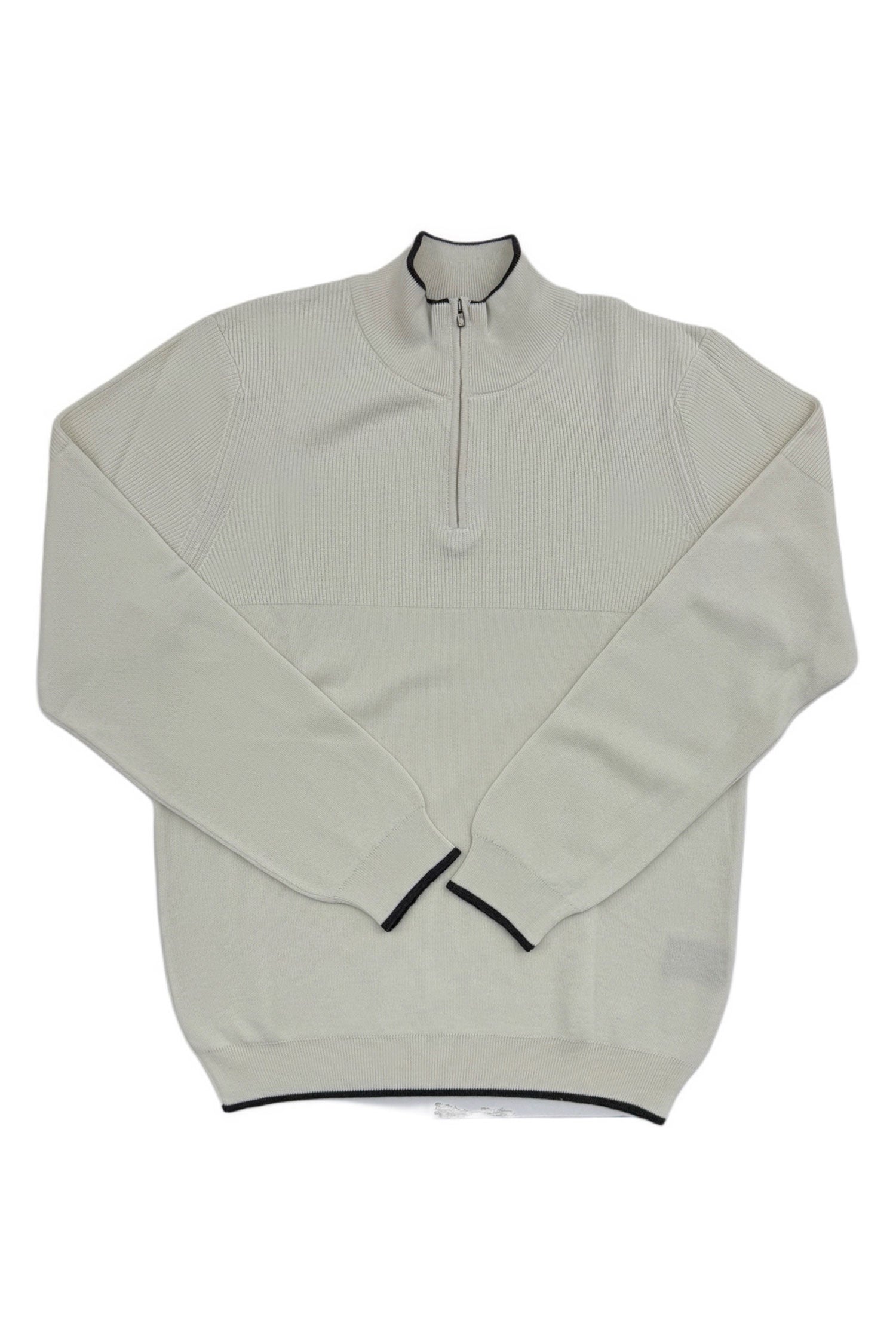 Garnet Men's Quarter Zip Wool Long Sleeve Sweater 2422003