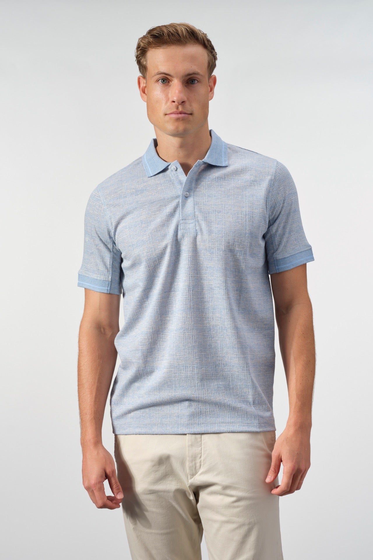 The Textured Linen-Blend Polo