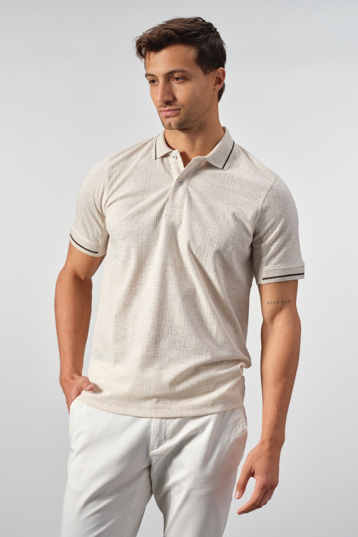 The Textured Linen-Blend Polo