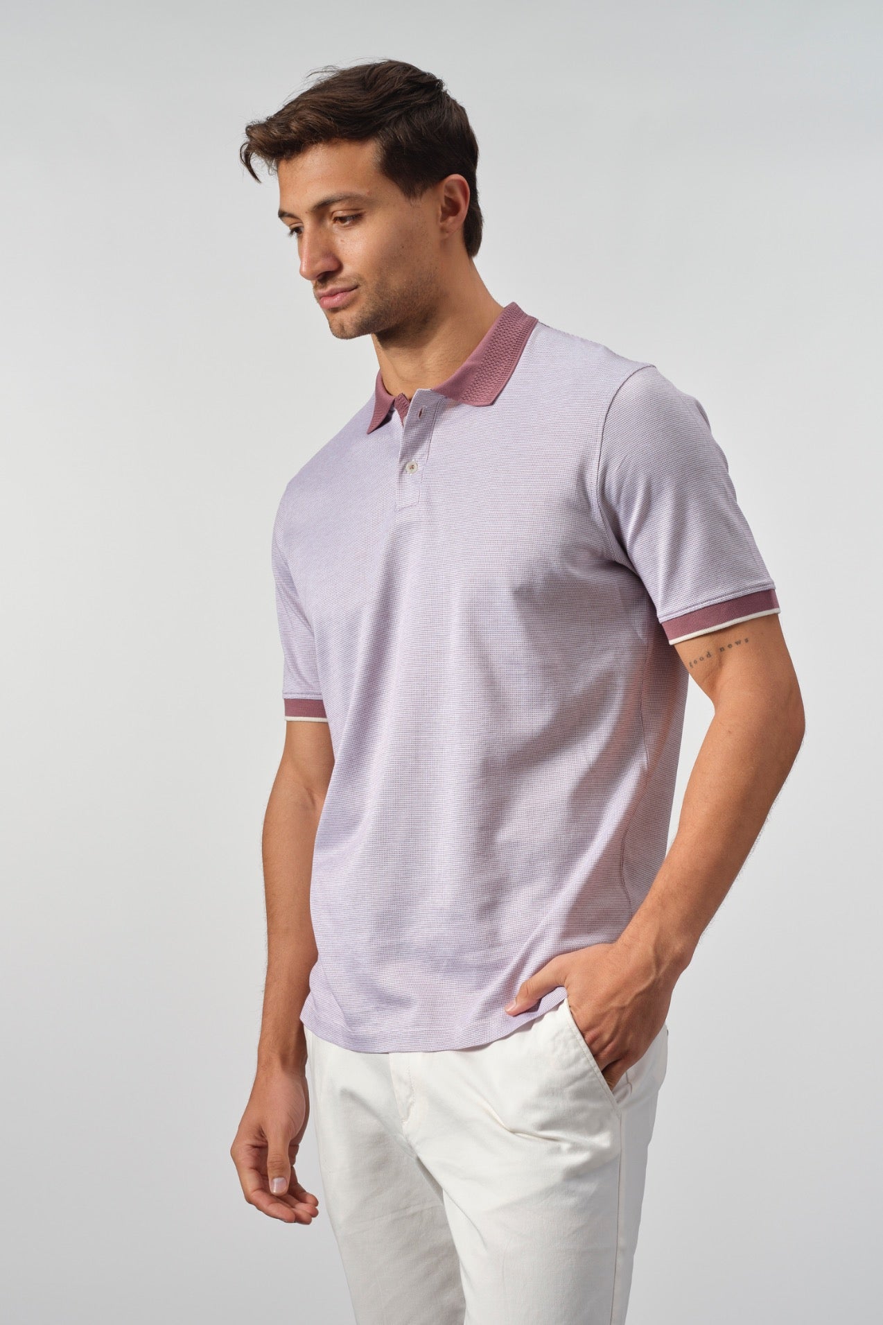 The Horizon Micro-Stripe Polo