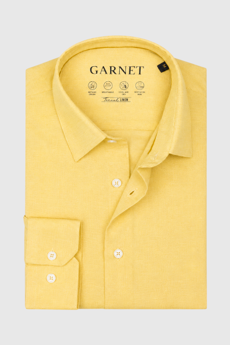 Harrison Tencel Linen Long Sleeve Solid Shirts