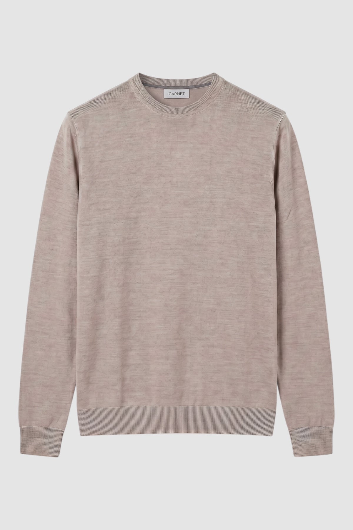 Merino Wool Solid Crew Neck Sweater