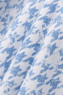 Blue Abstract Houndstooth Dress Shirt