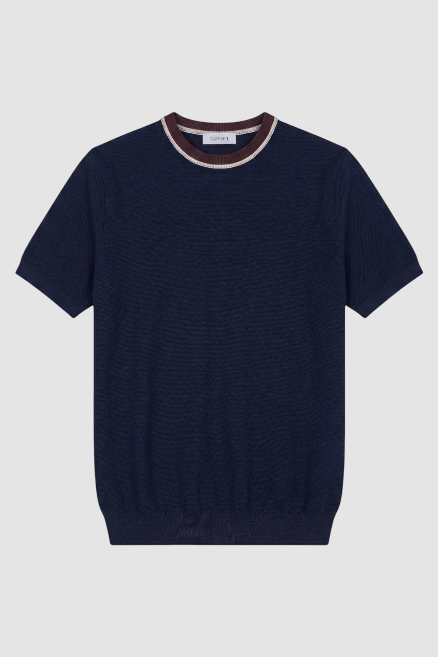 Contrast Collar Crew Neck Sweater