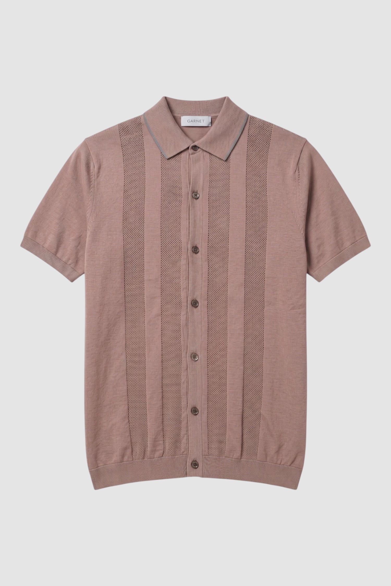 Knit Button-Up Polo