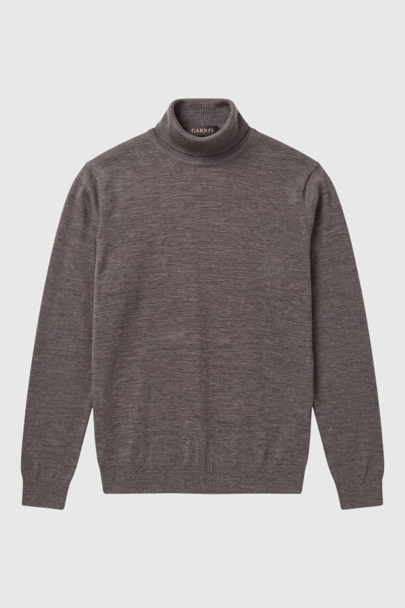 Merino Wool Solid Turtle Neck Sweater
